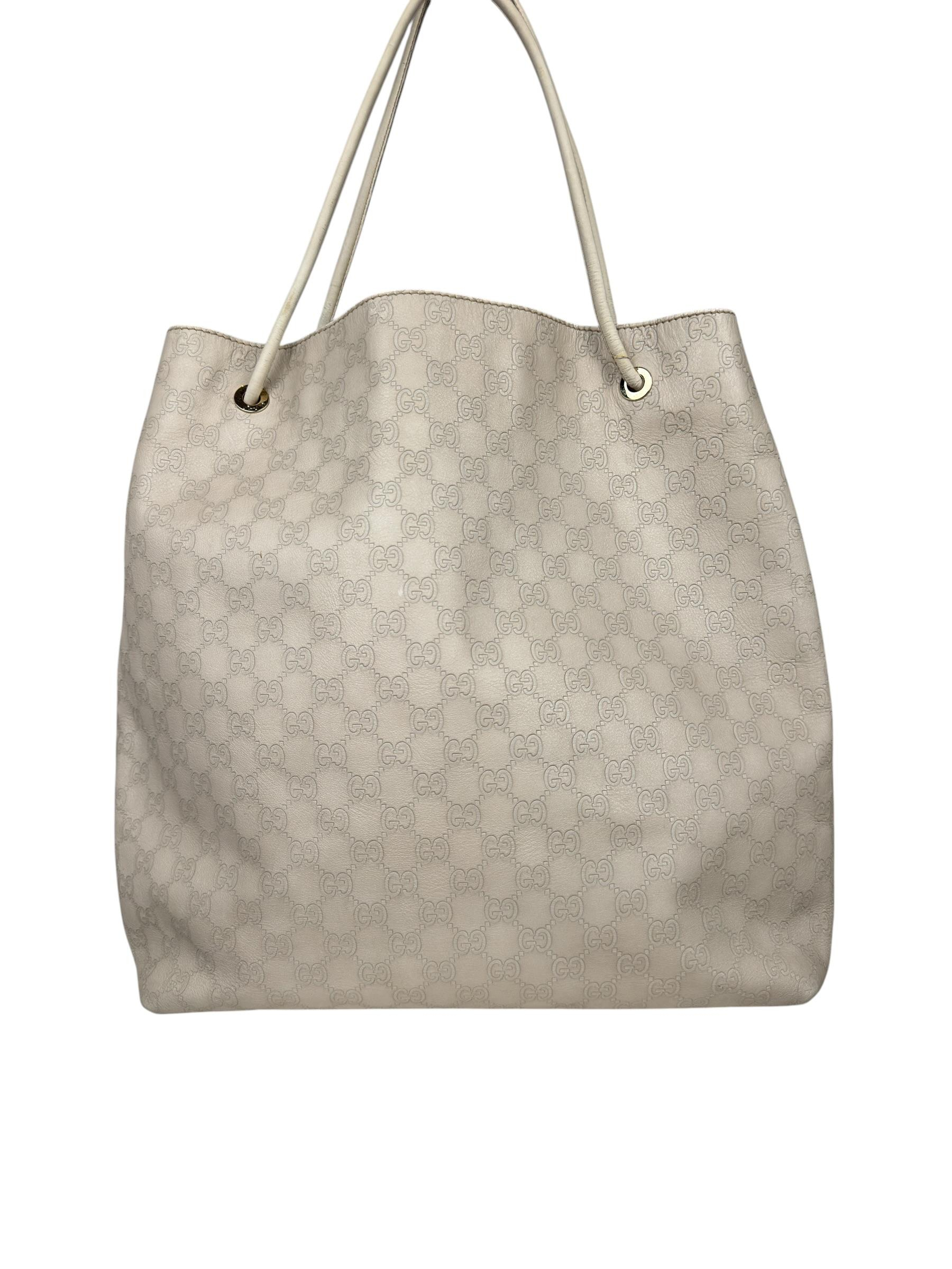 GUCCI GG IVORY HOBO TOTE BAG
