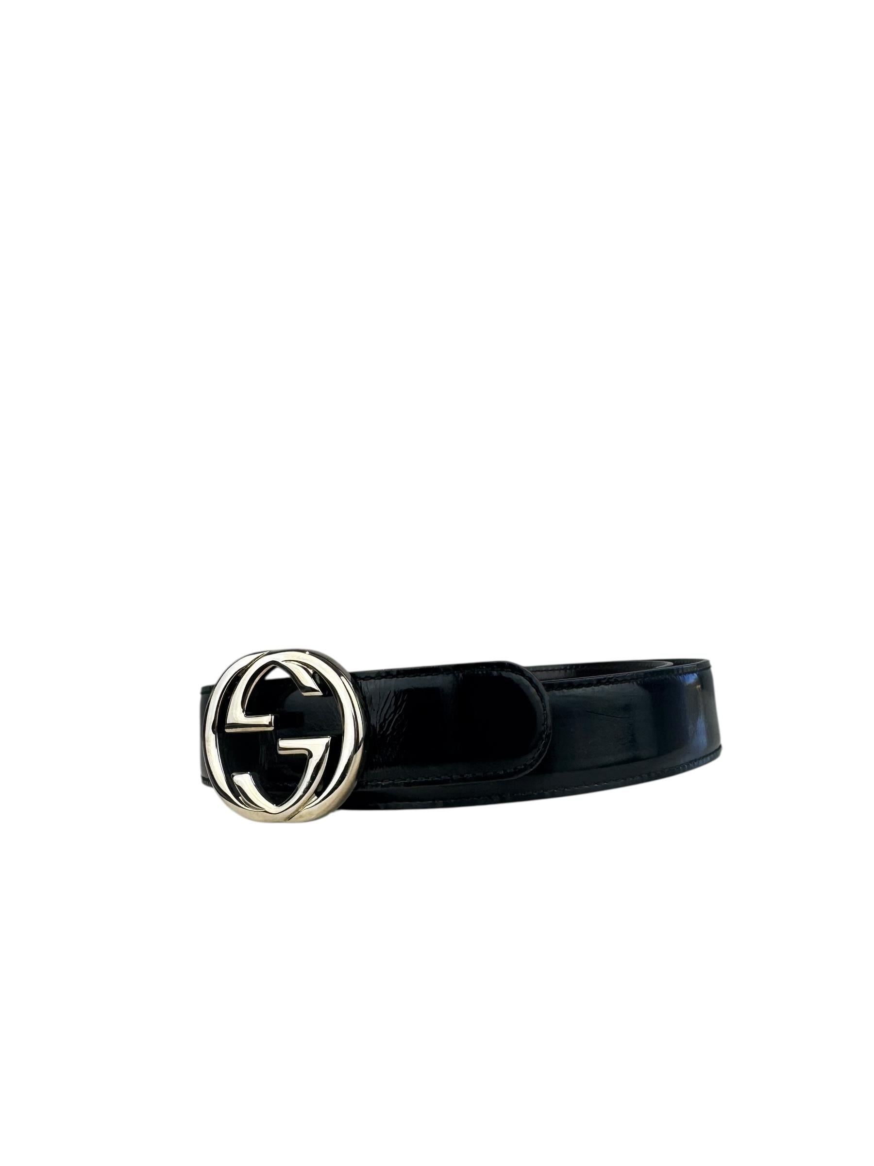 GUCCI GG LOGO LEATHER BELT