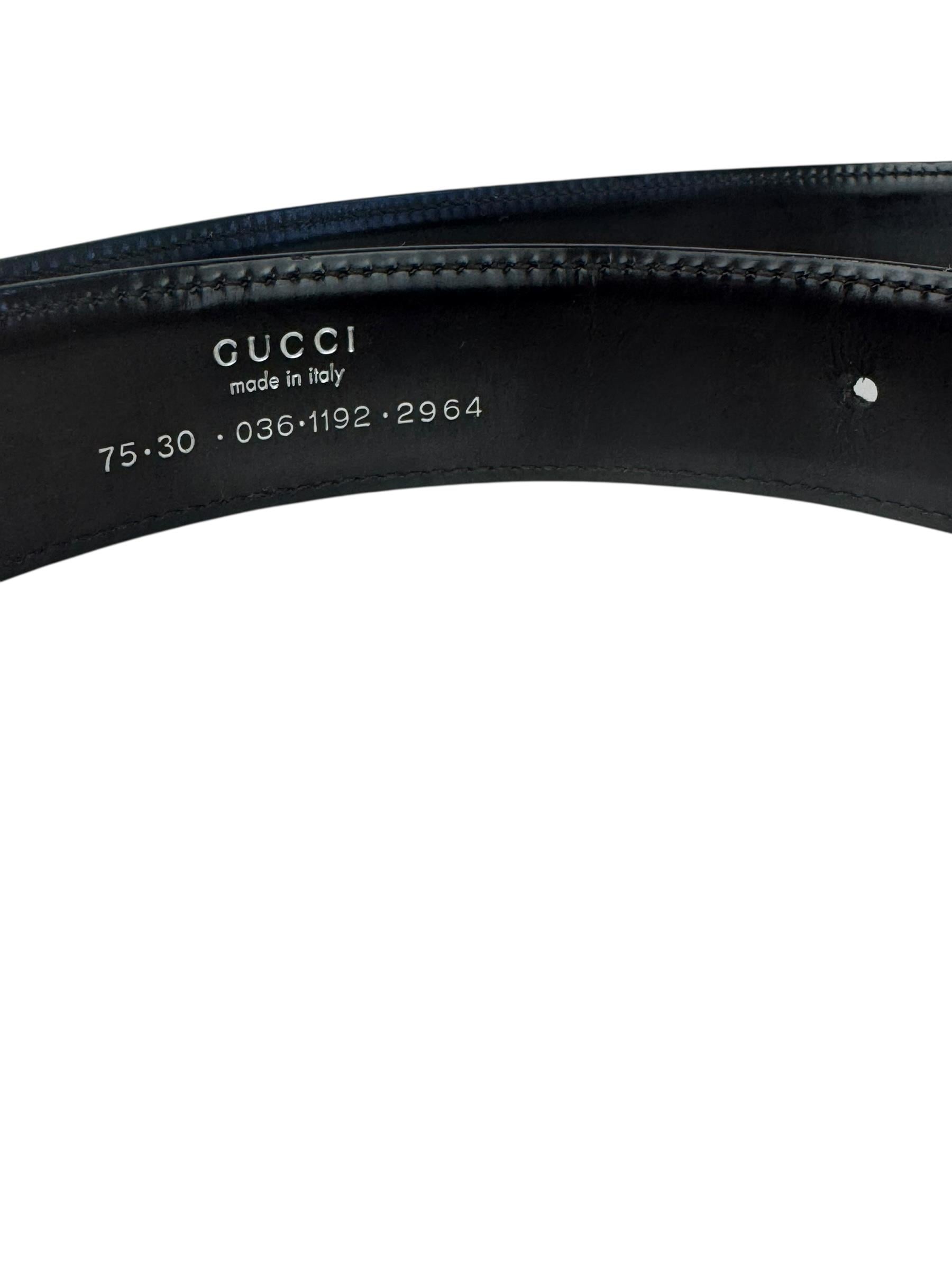 GUCCI GG LOGO LEATHER BELT