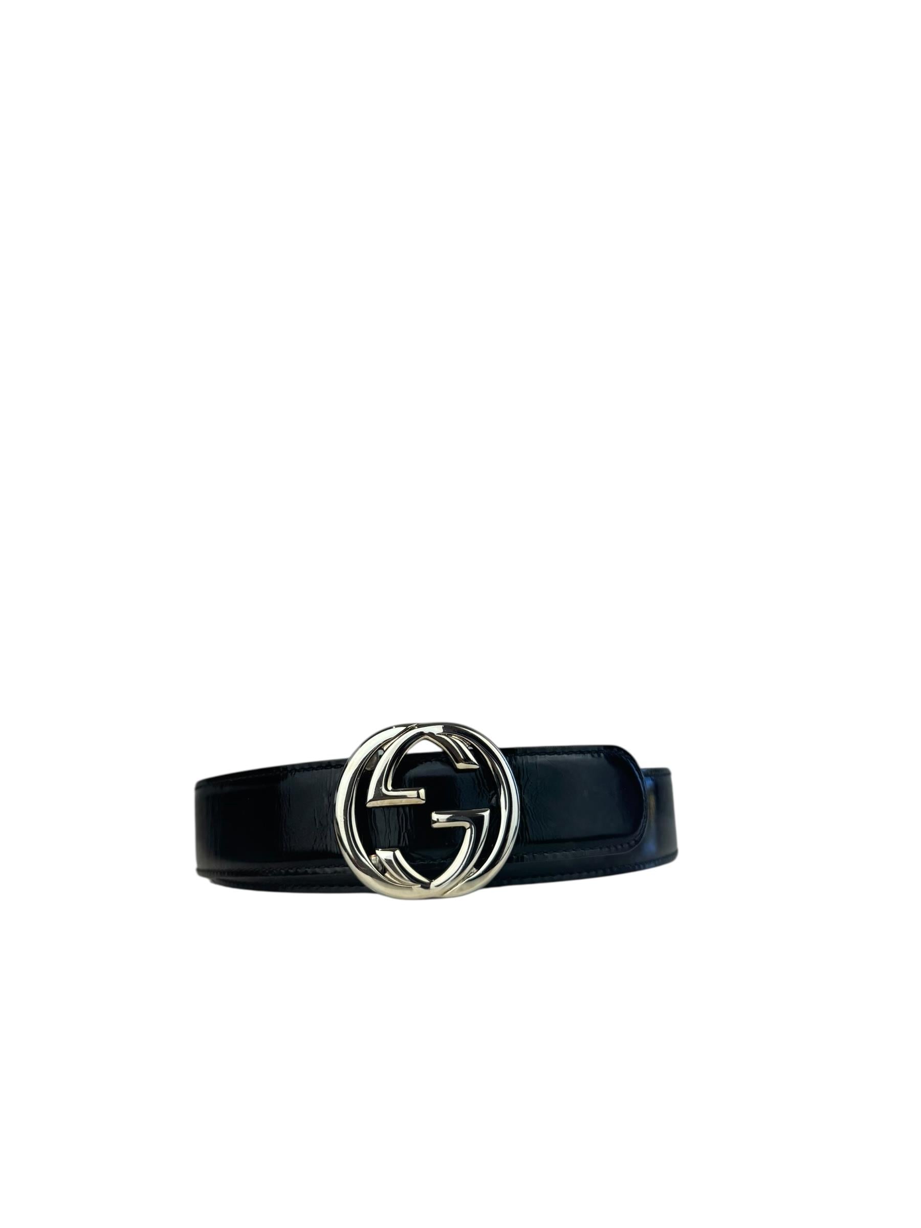 GUCCI GG LOGO LEATHER BELT
