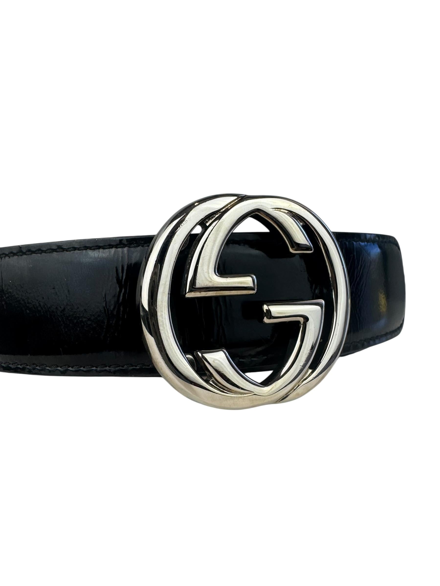 GUCCI GG LOGO LEATHER BELT