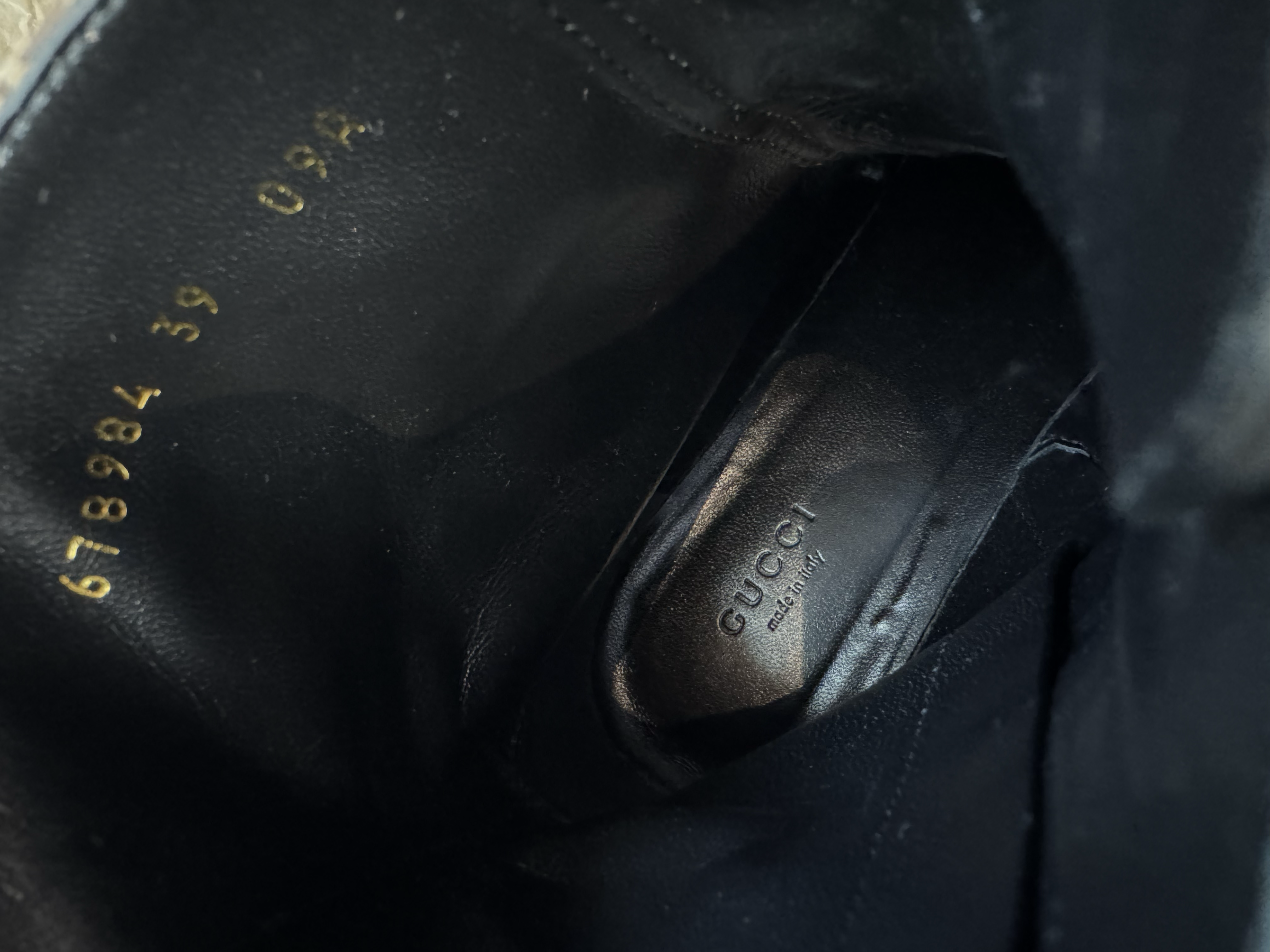 GUCCI GG LOGO PRINT COMBAT BOOTS