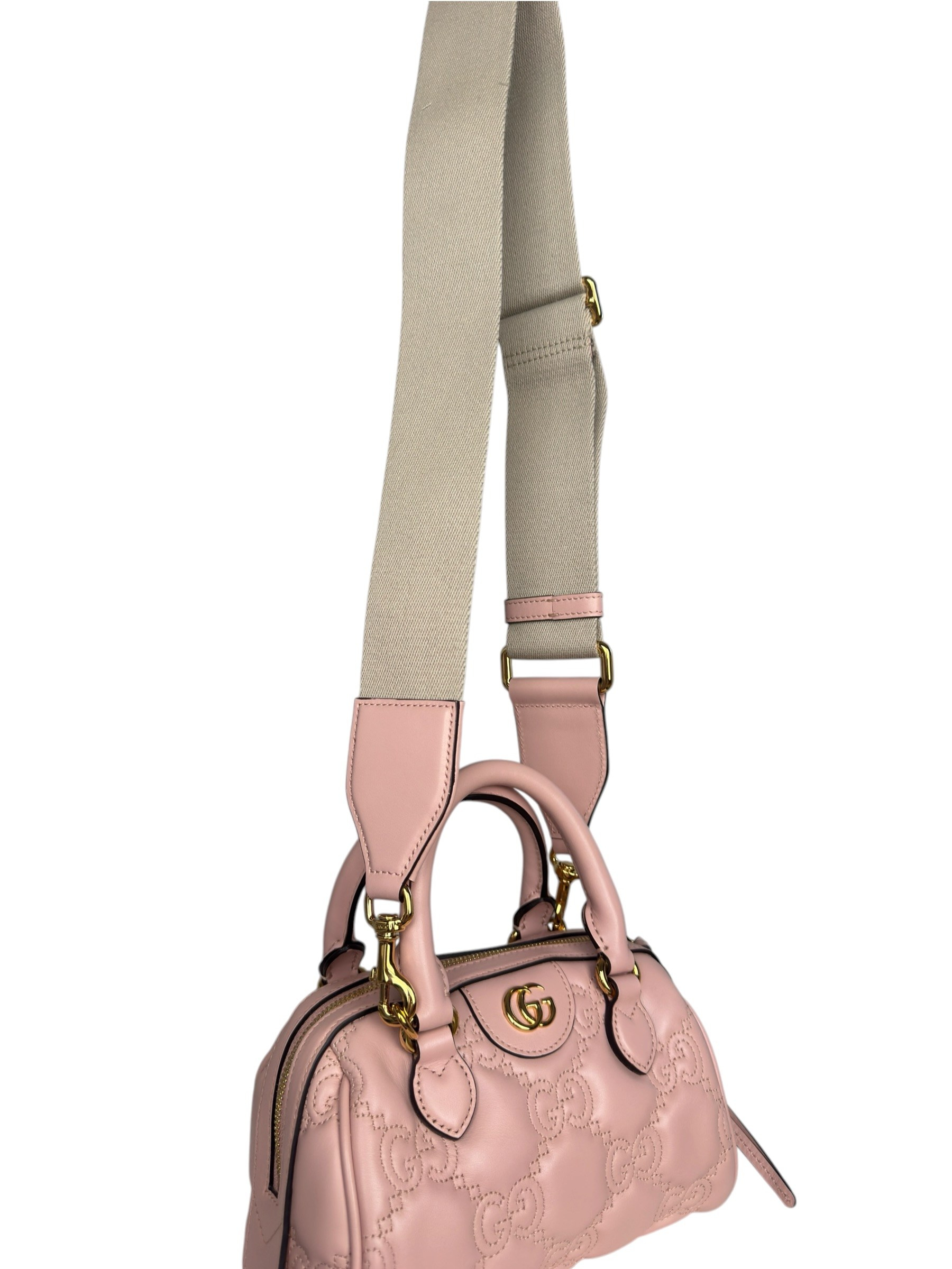 GUCCI GG MATELASSE MINI BOSTON TOP HANDLE BAG