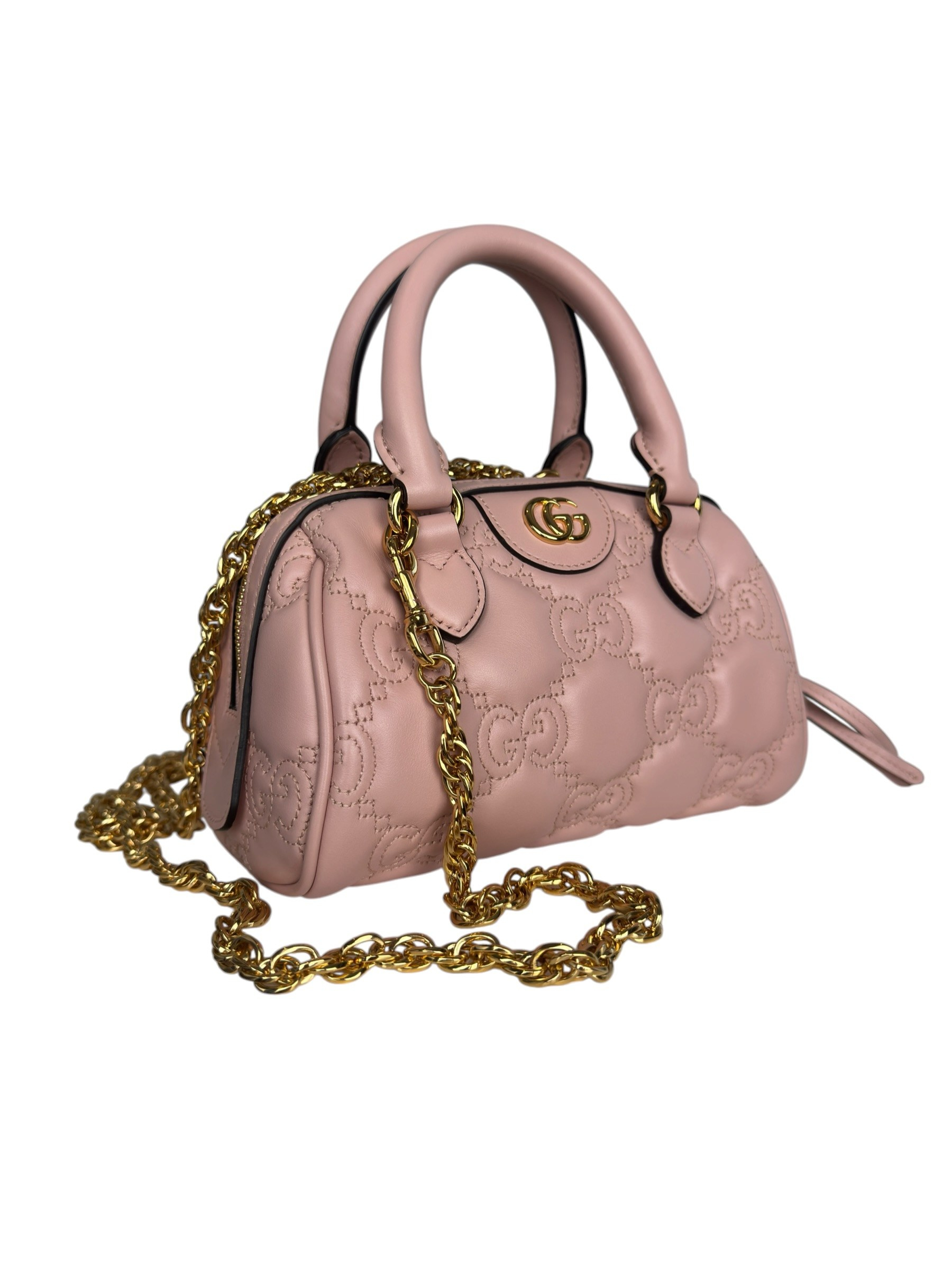GUCCI GG MATELASSE MINI BOSTON TOP HANDLE BAG