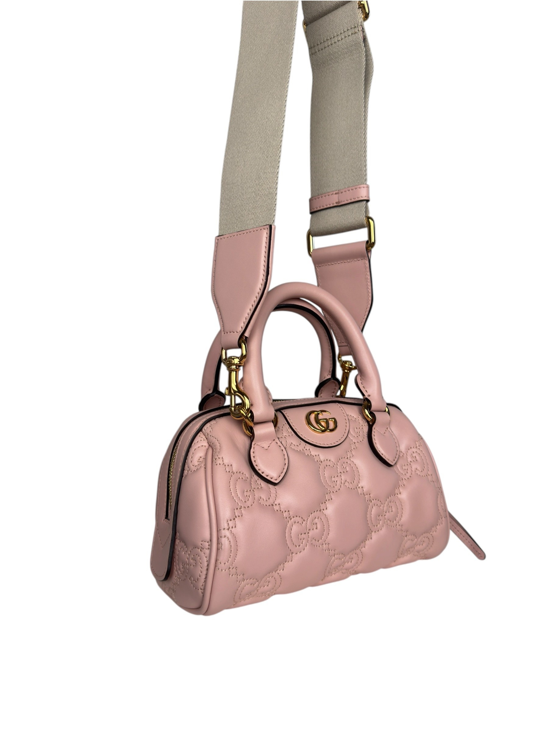 GUCCI GG MATELASSE MINI BOSTON TOP HANDLE BAG