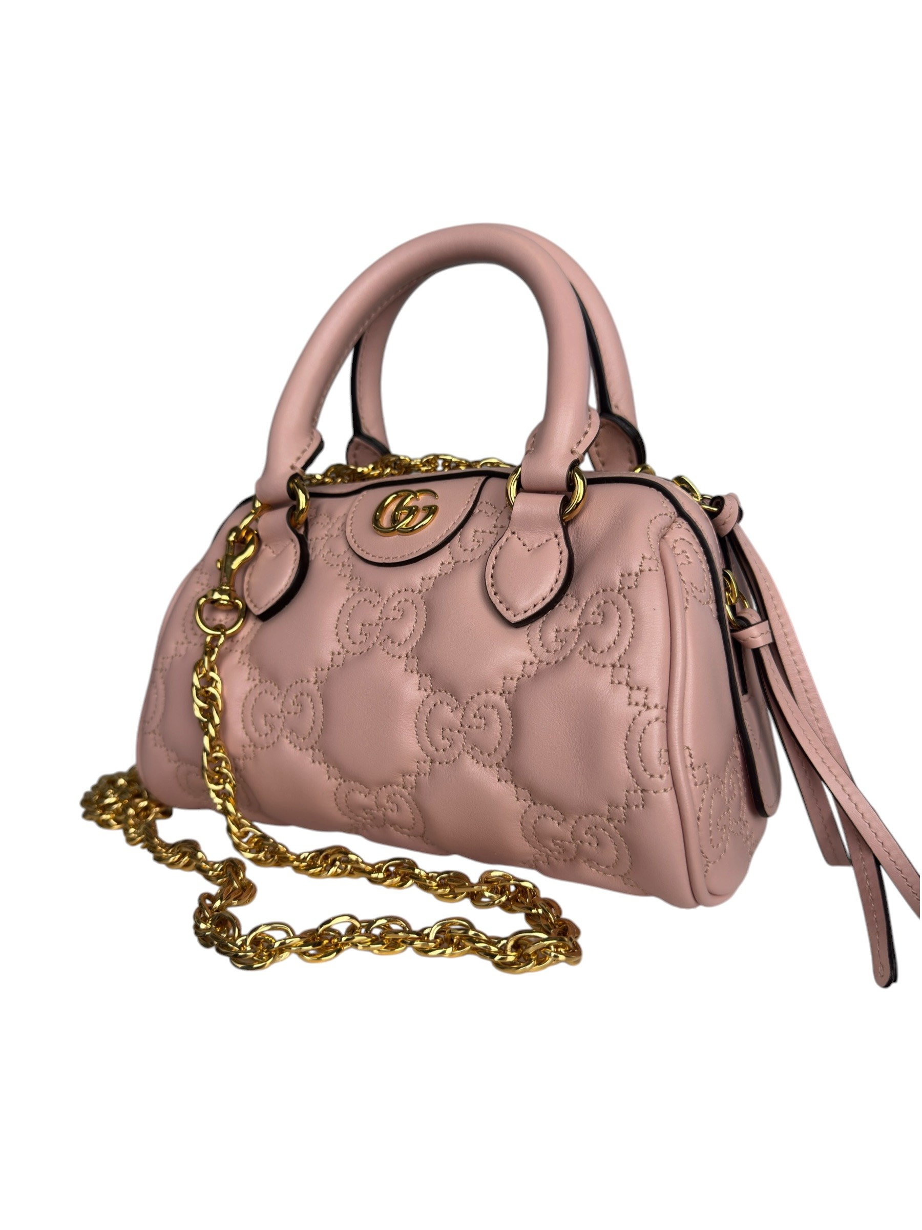 GUCCI GG MATELASSE MINI BOSTON TOP HANDLE BAG