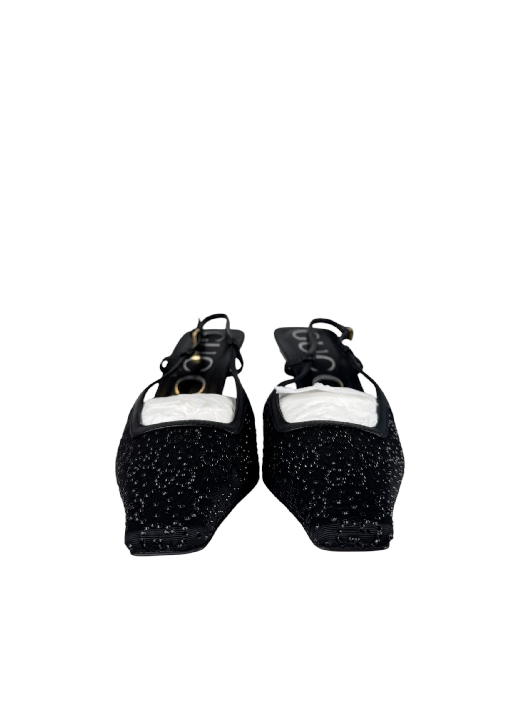 GUCCI GG MESH CRYSTAL PUMPS