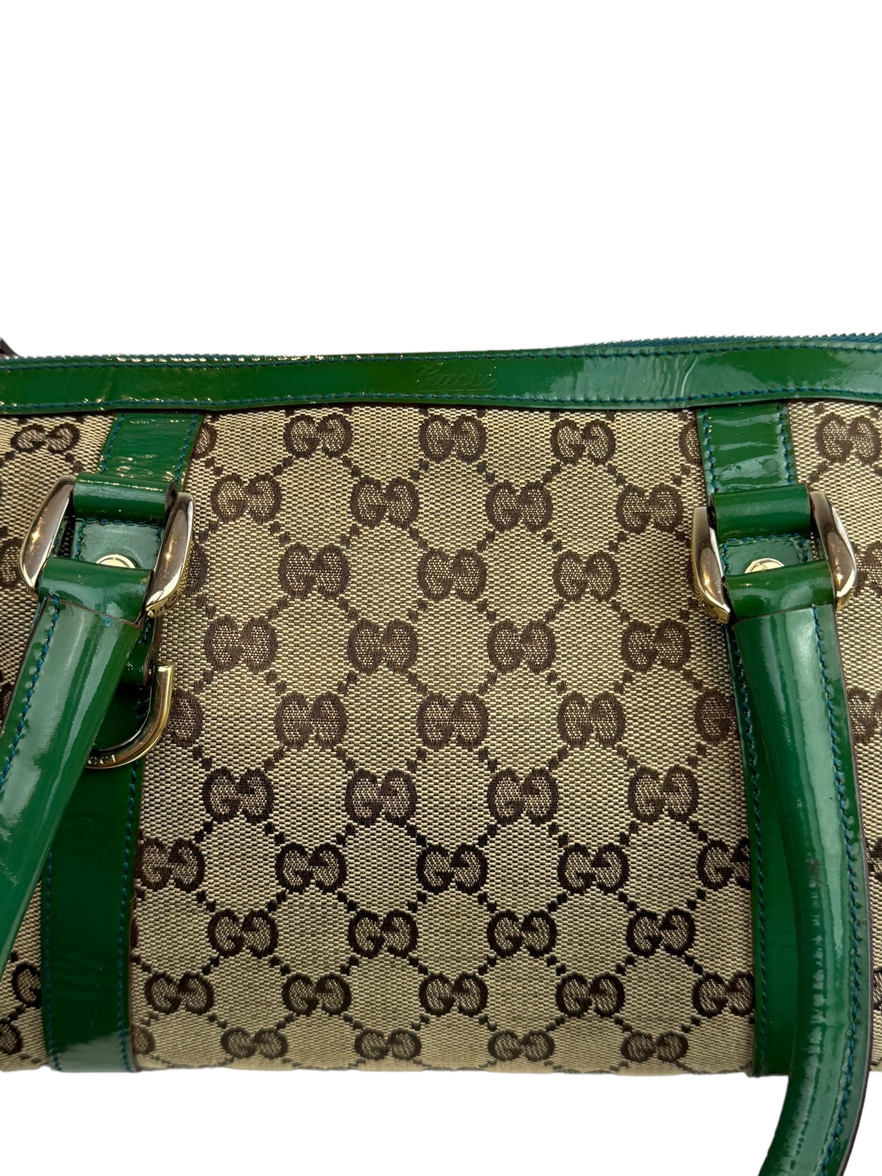 GUCCI GREEN MONOGRAM KOL ÇANTASI