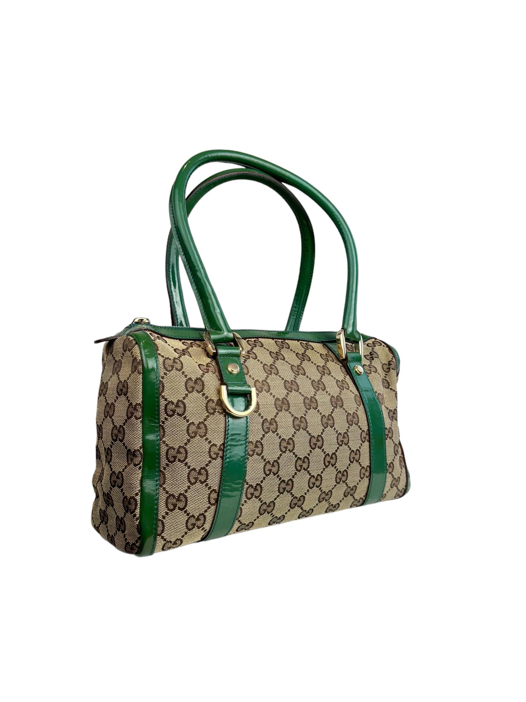 GUCCI GREEN MONOGRAM KOL ÇANTASI