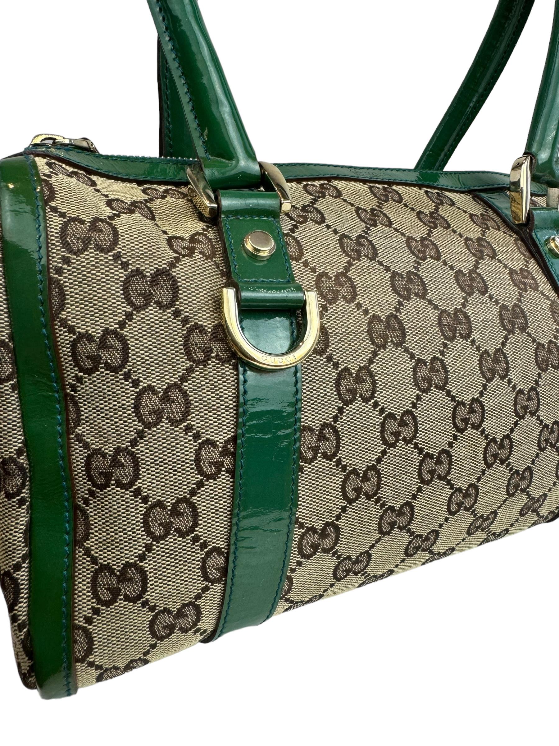 GUCCI GREEN MONOGRAM KOL ÇANTASI