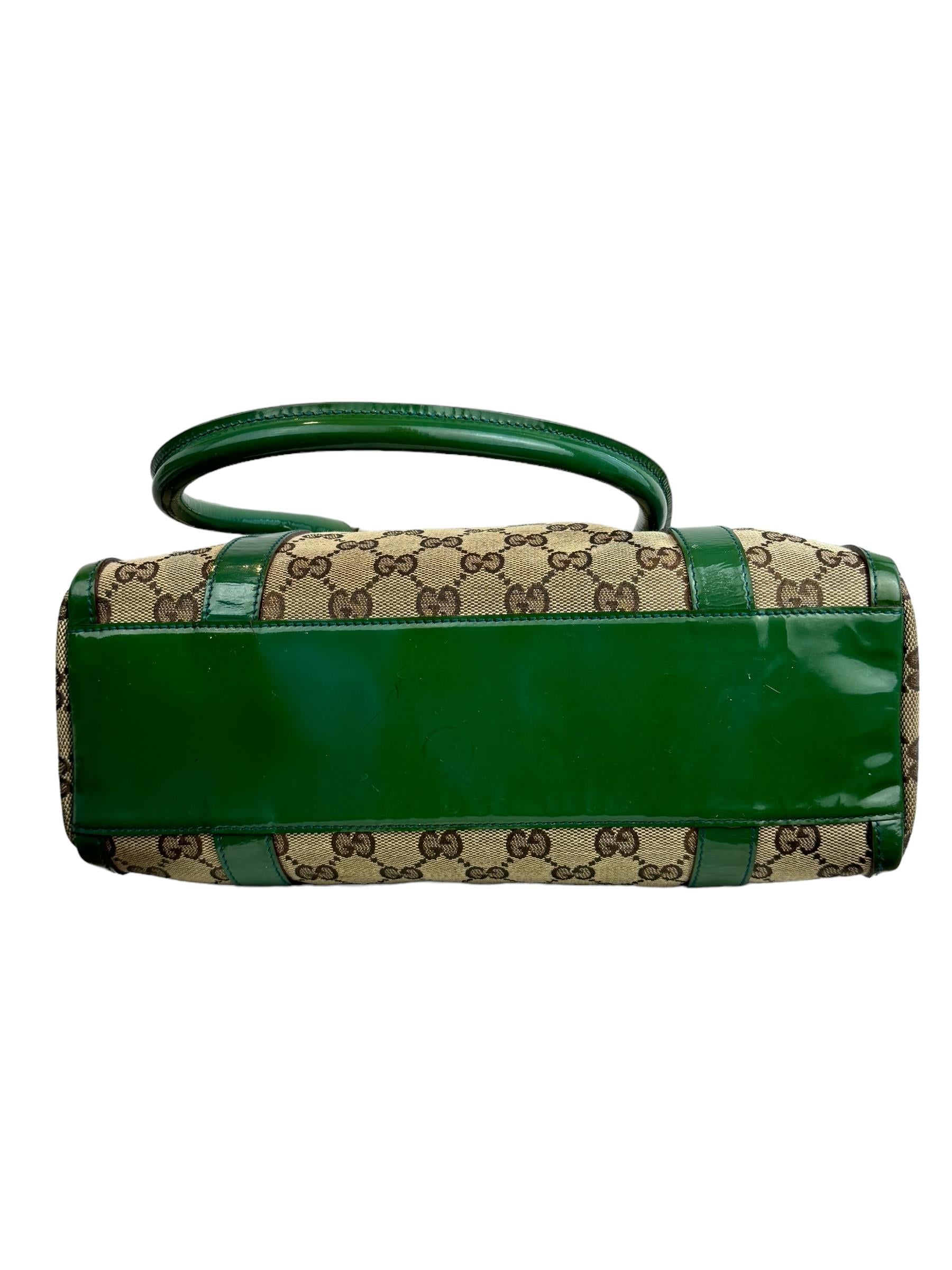 GUCCI GREEN MONOGRAM KOL ÇANTASI