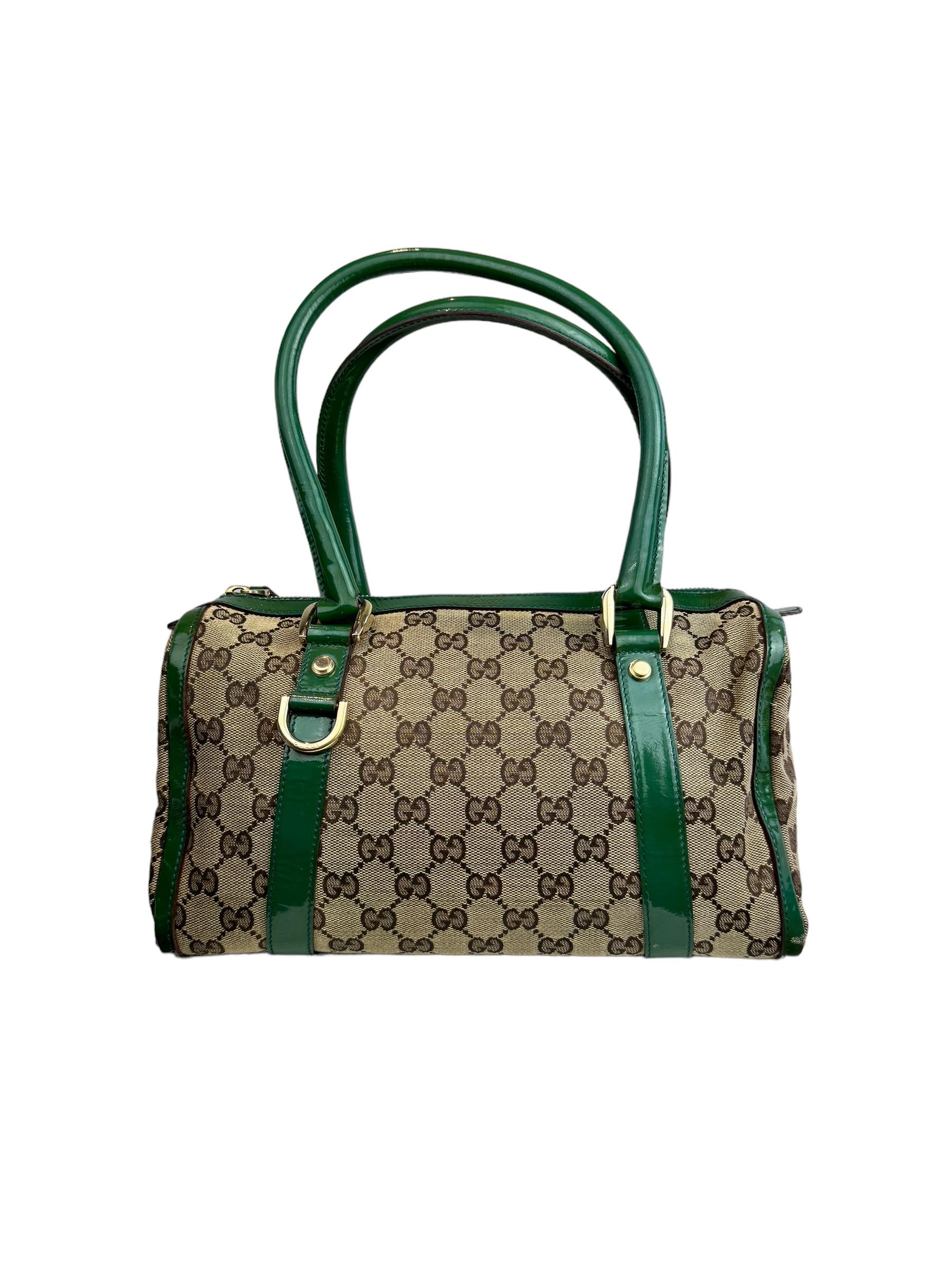 GUCCI GREEN MONOGRAM KOL ÇANTASI