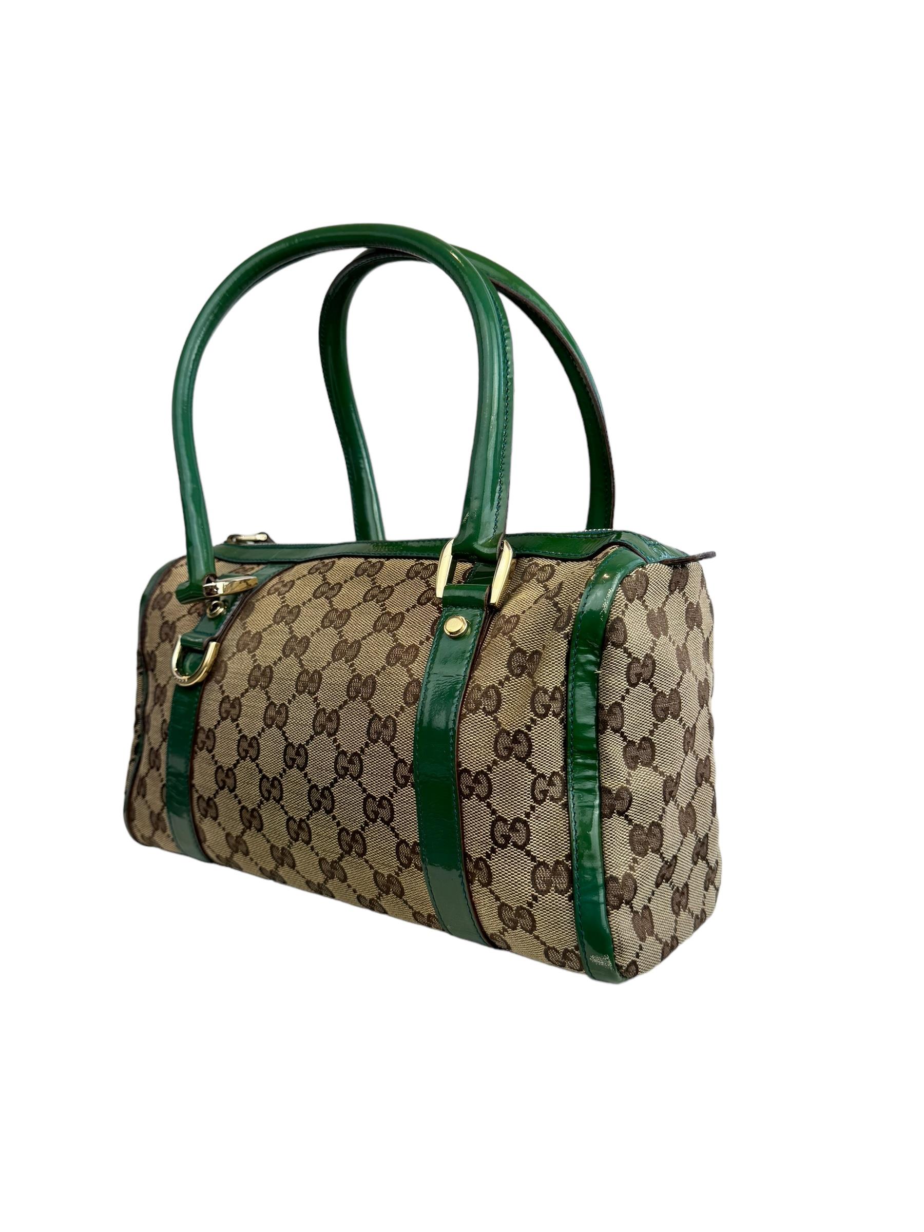 GUCCI GREEN MONOGRAM KOL ÇANTASI