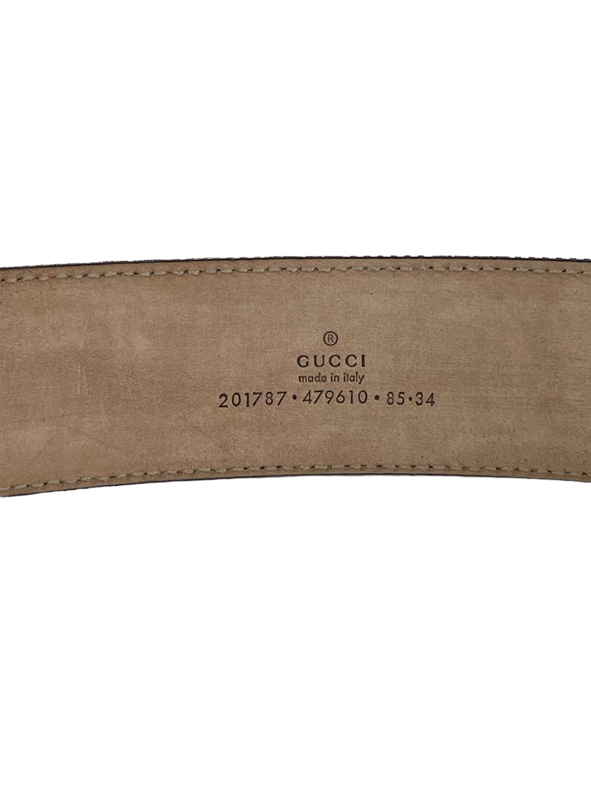 GUCCI HALFMOON MONOGRAM BELT