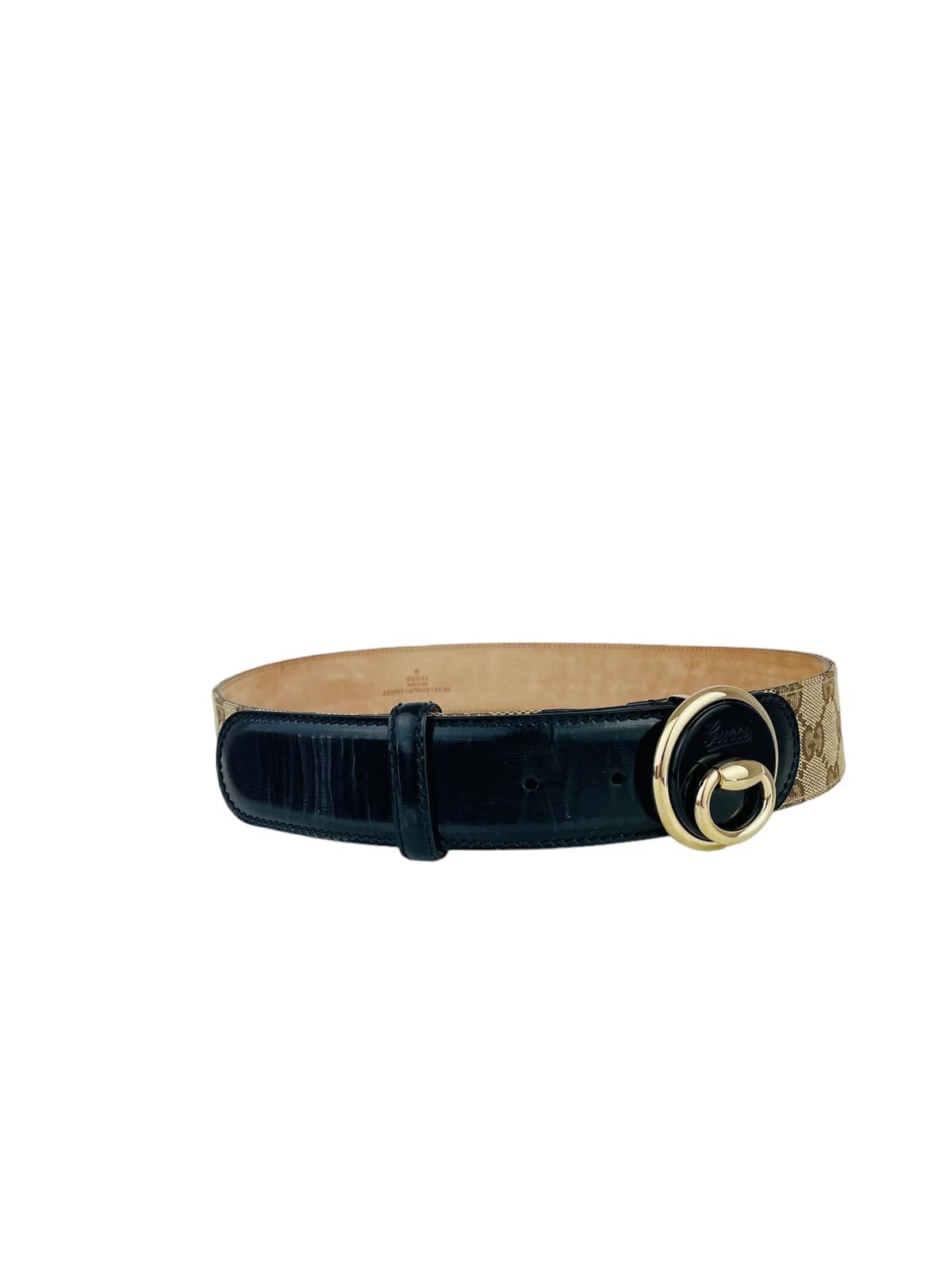 GUCCI HALFMOON MONOGRAM BELT