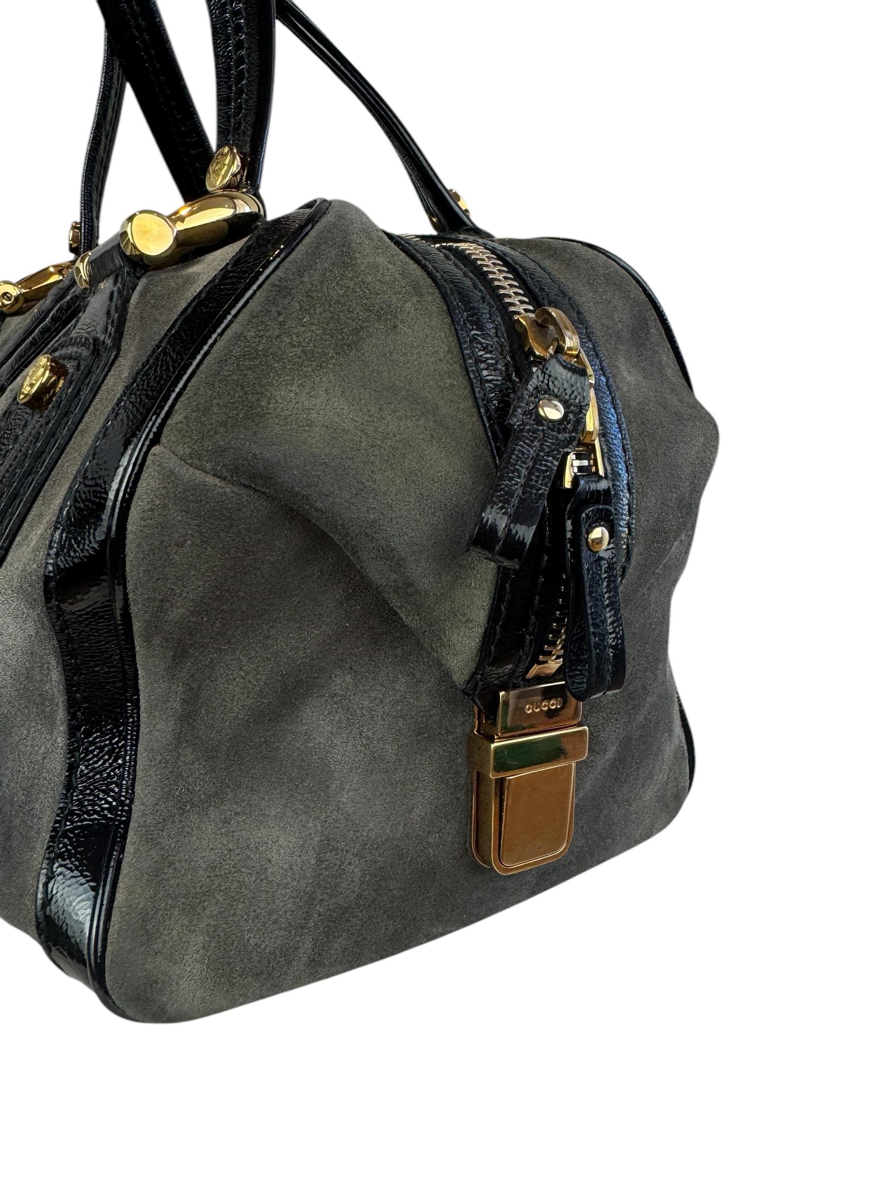 GUCCI HYSTERIA SUEDE BOSTON BAG