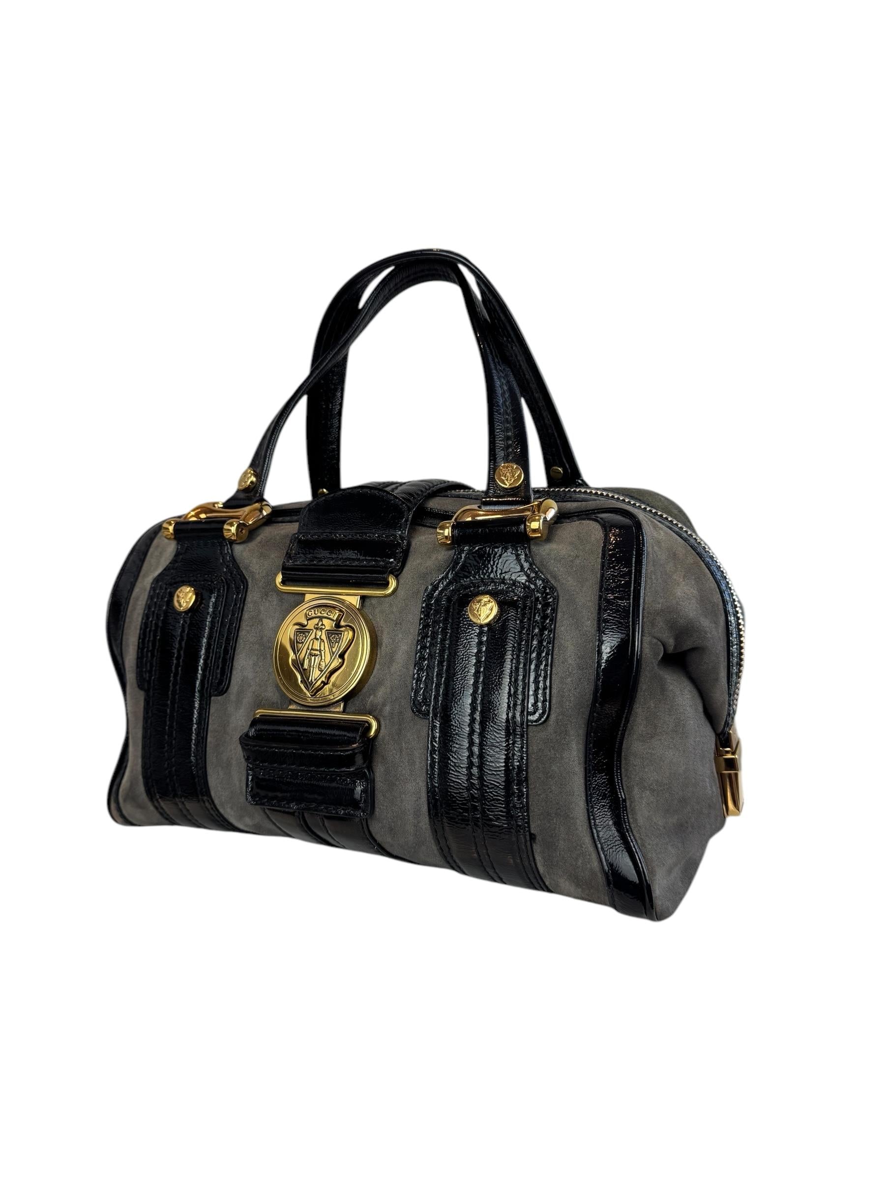 GUCCI HYSTERIA SUEDE BOSTON BAG