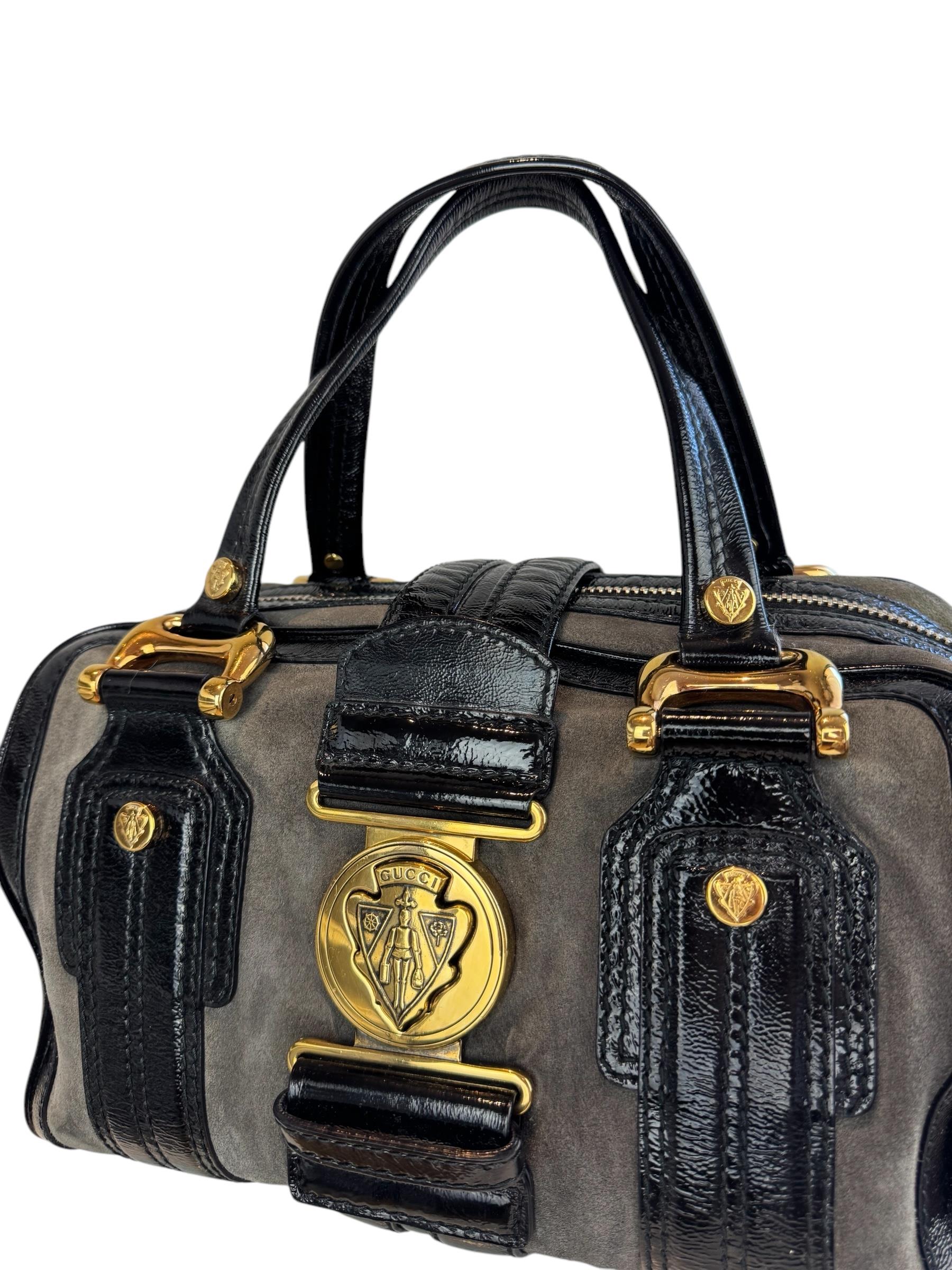 GUCCI HYSTERIA SUEDE BOSTON BAG