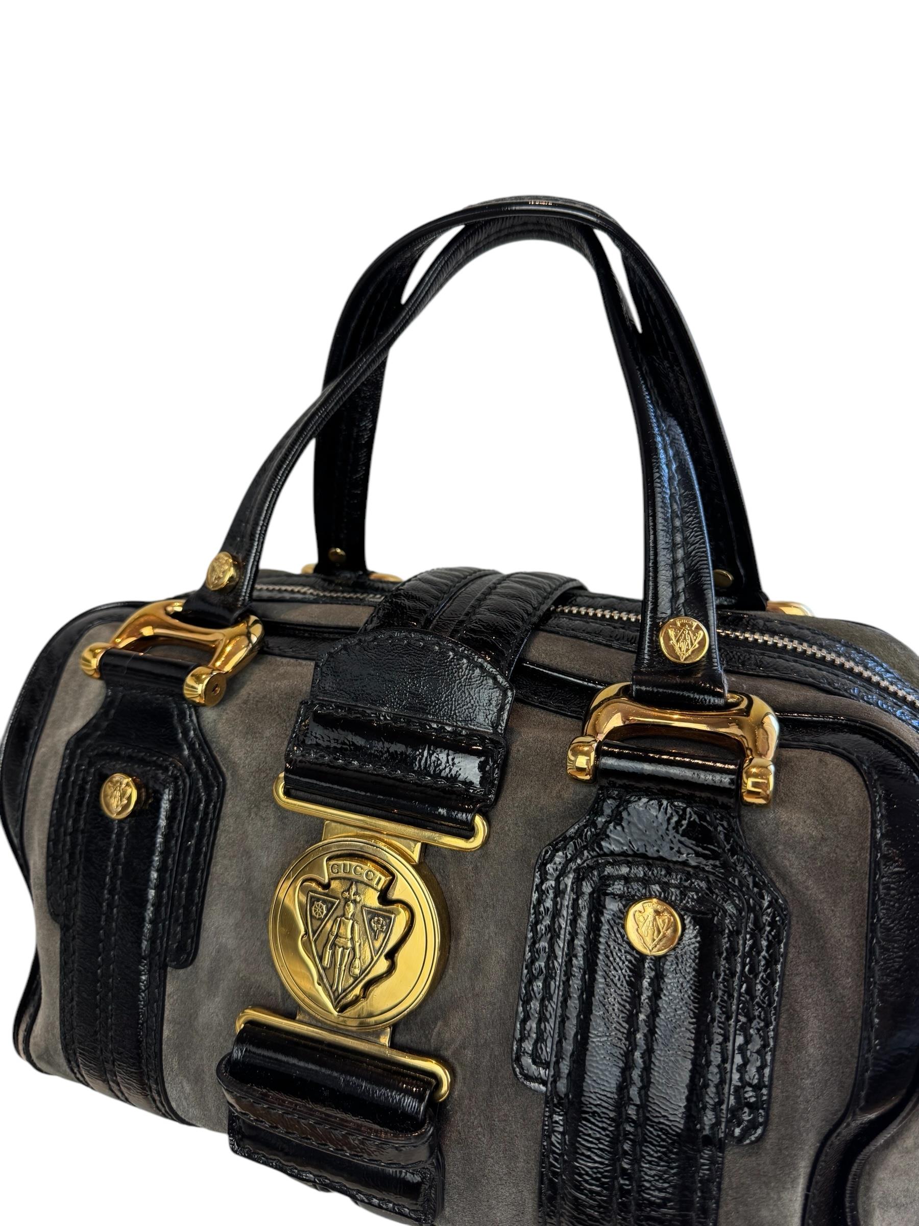 GUCCI HYSTERIA SUEDE BOSTON BAG