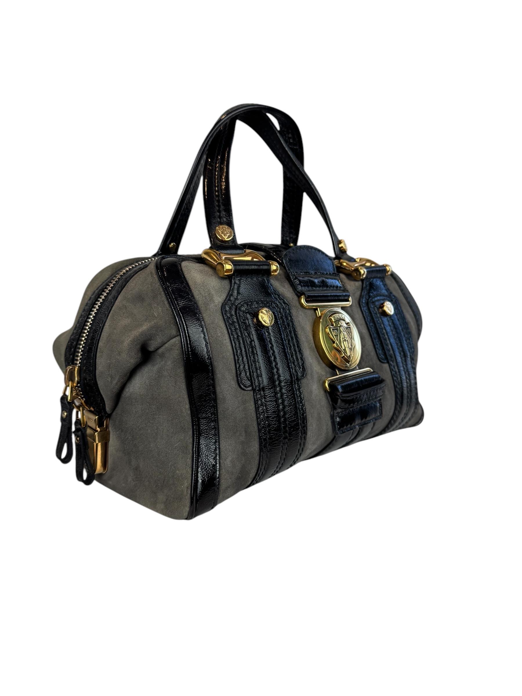 GUCCI HYSTERIA SUEDE BOSTON BAG