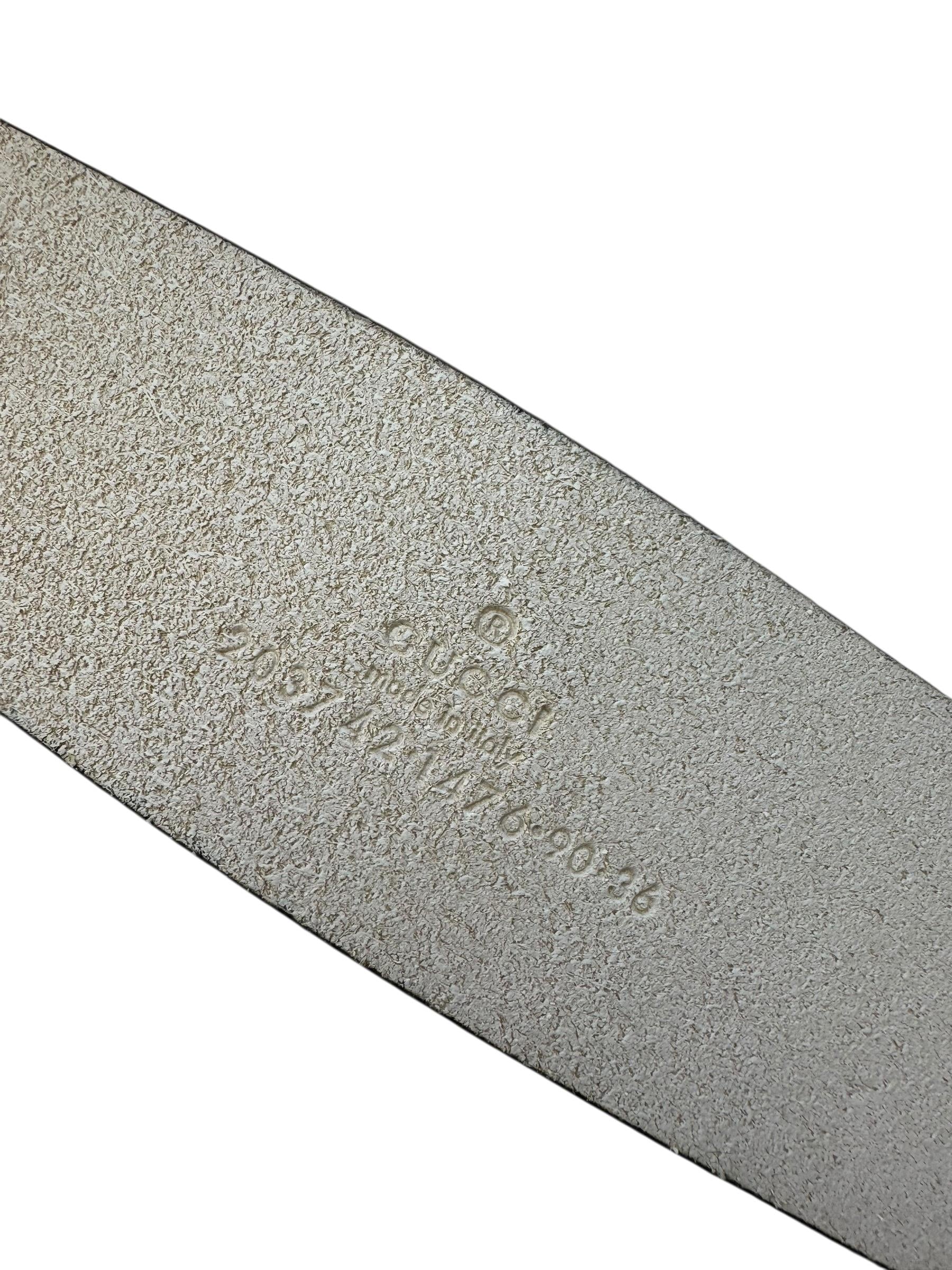 GUCCI IVORY LEATHER BELT