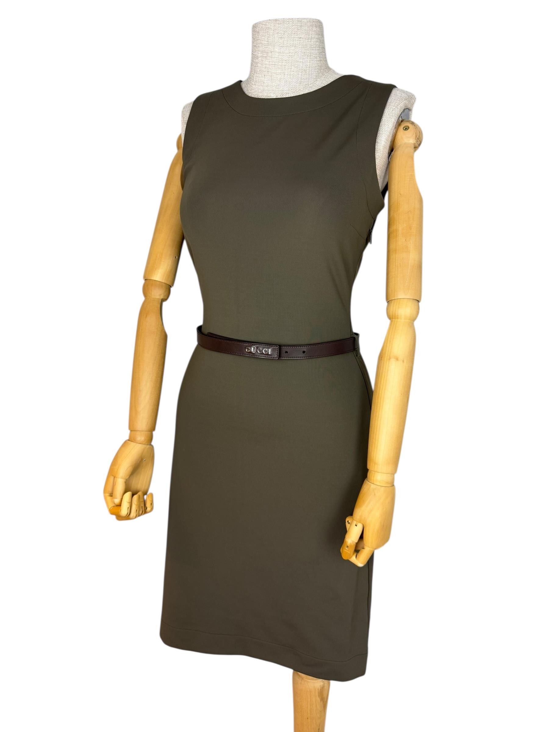 GUCCI KHAKI COTTON DRESS