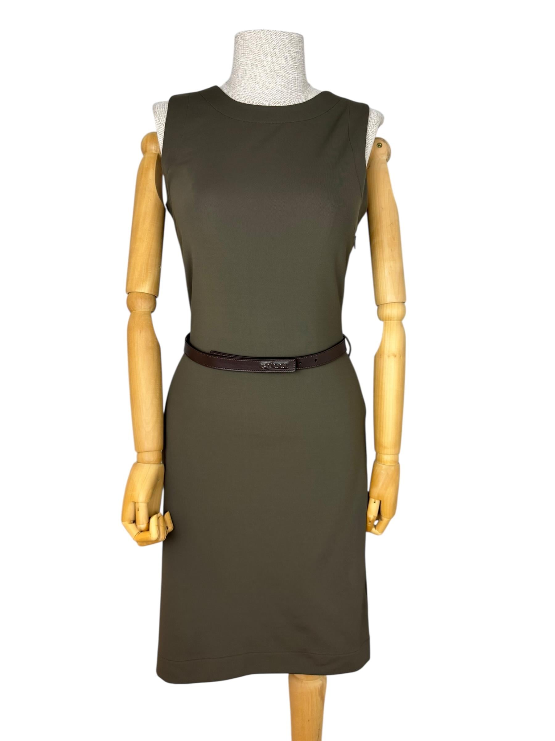 GUCCI KHAKI COTTON DRESS