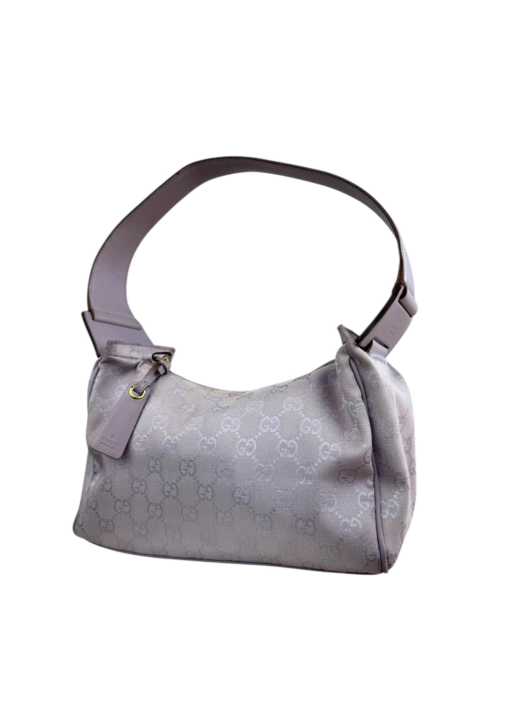 GUCCI LAVANDER GG CANVAS SHOULDER BAG
