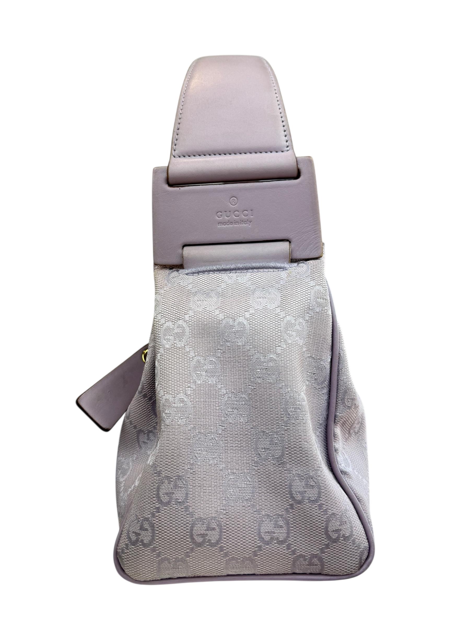 GUCCI LAVANDER GG CANVAS SHOULDER BAG