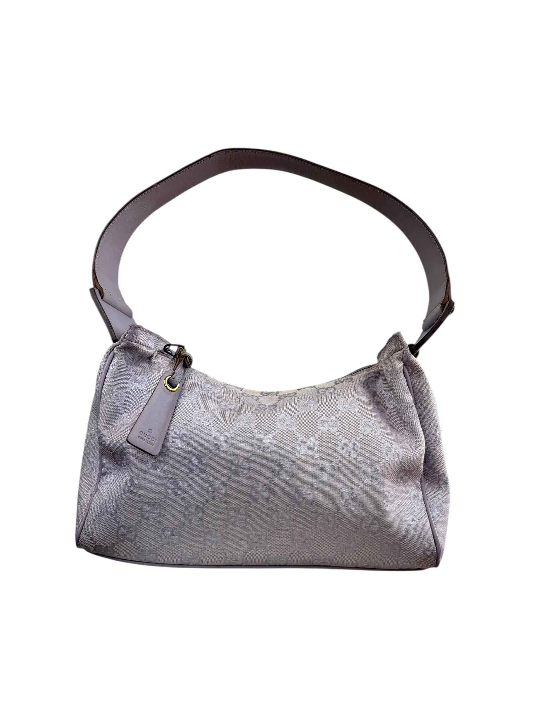 GUCCI LAVANDER GG CANVAS SHOULDER BAG