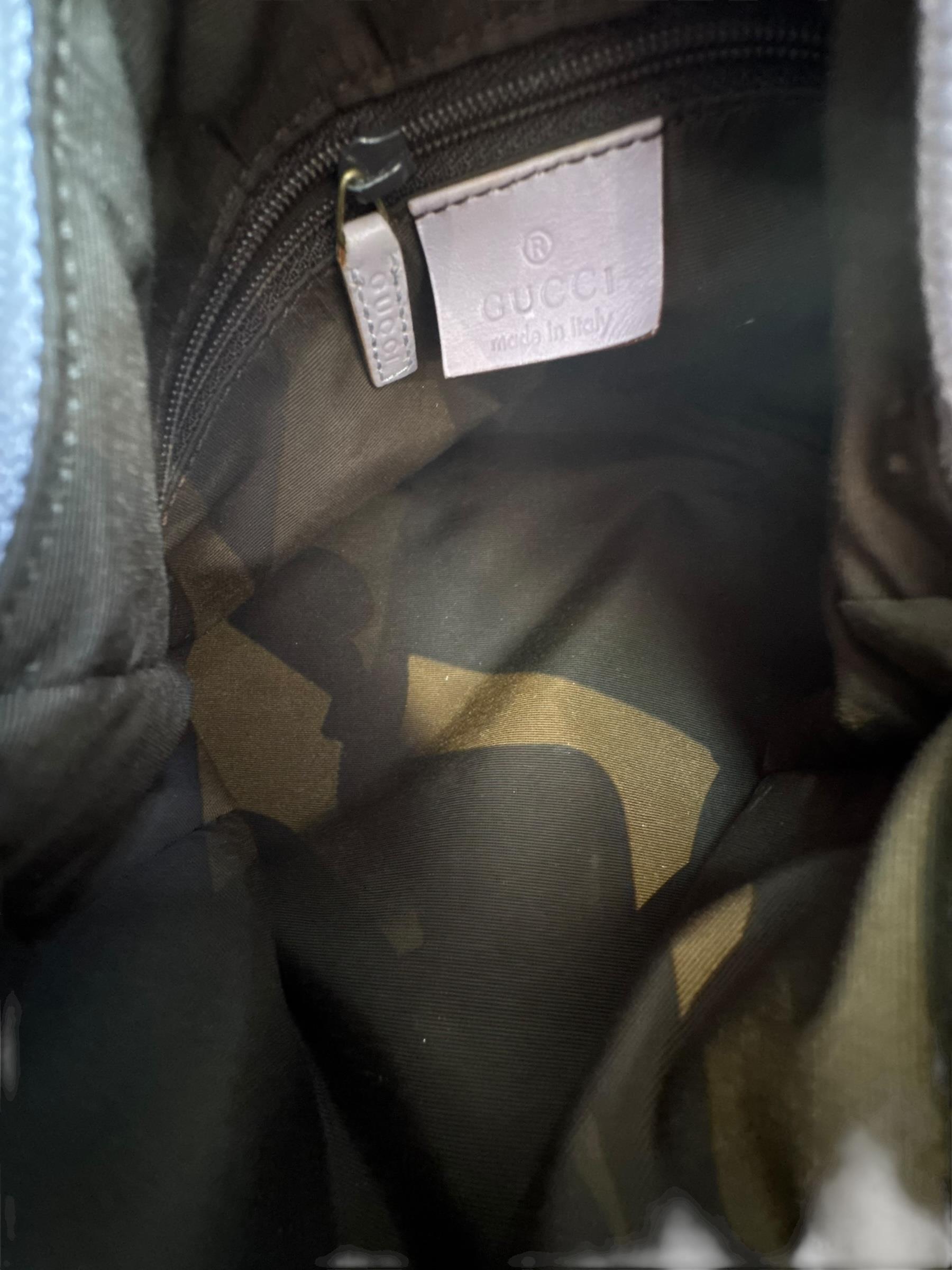GUCCI LAVANDER GG CANVAS SHOULDER BAG