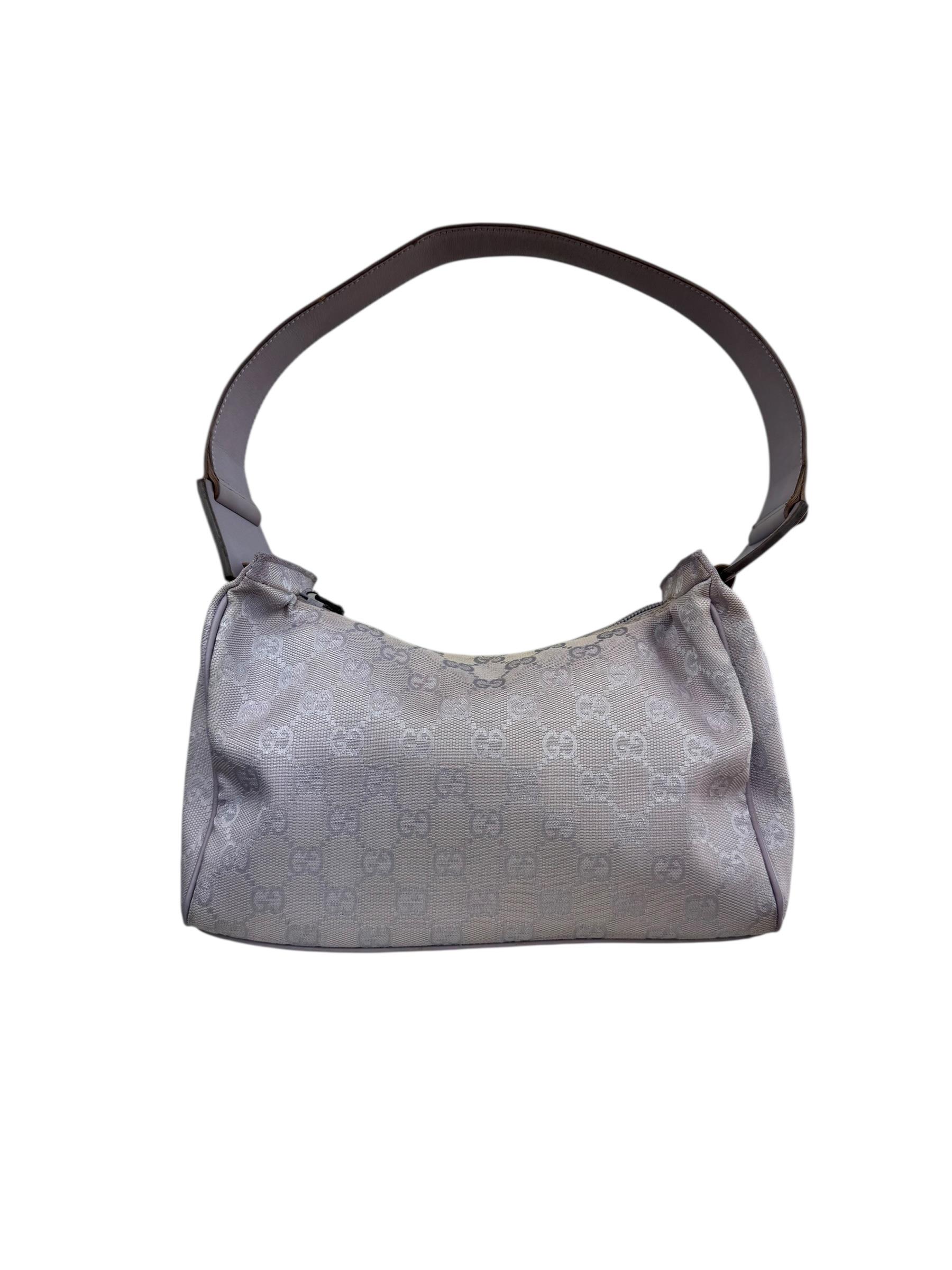 GUCCI LAVANDER GG CANVAS SHOULDER BAG