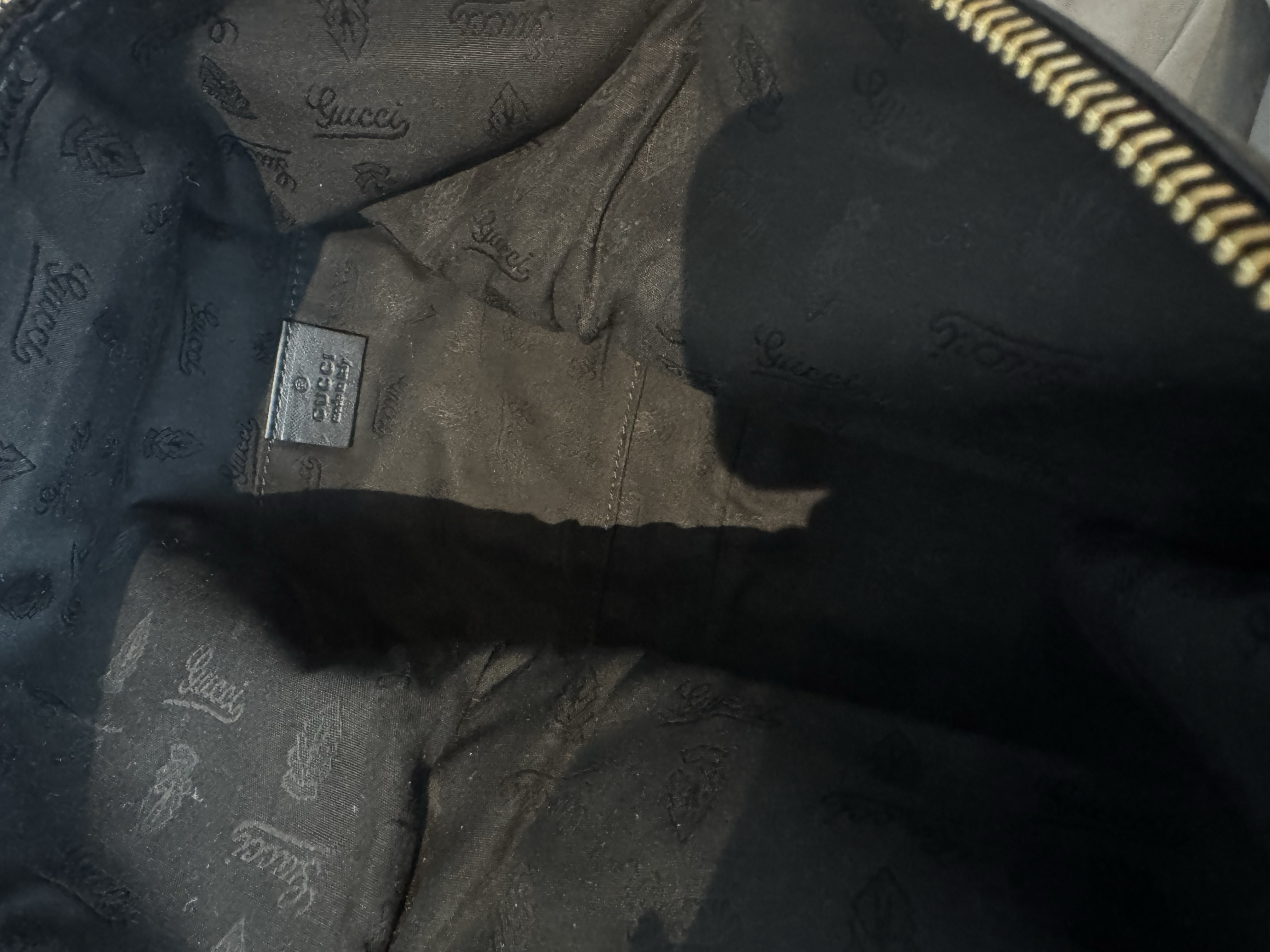GUCCI LEATHER BAMBOO CLUCTH BAG