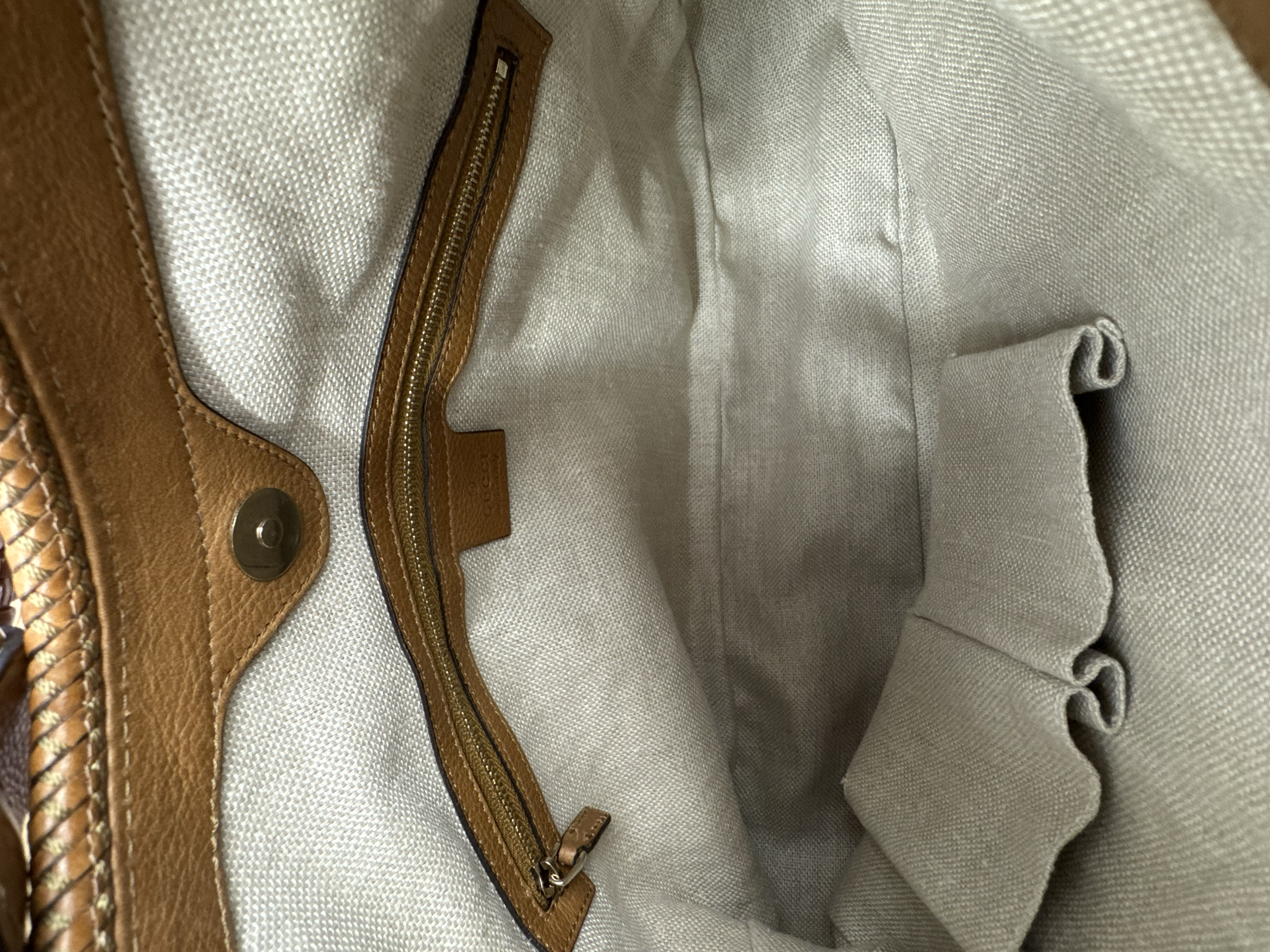 GUCCI LEATHER BROWN SHOULDER BAG