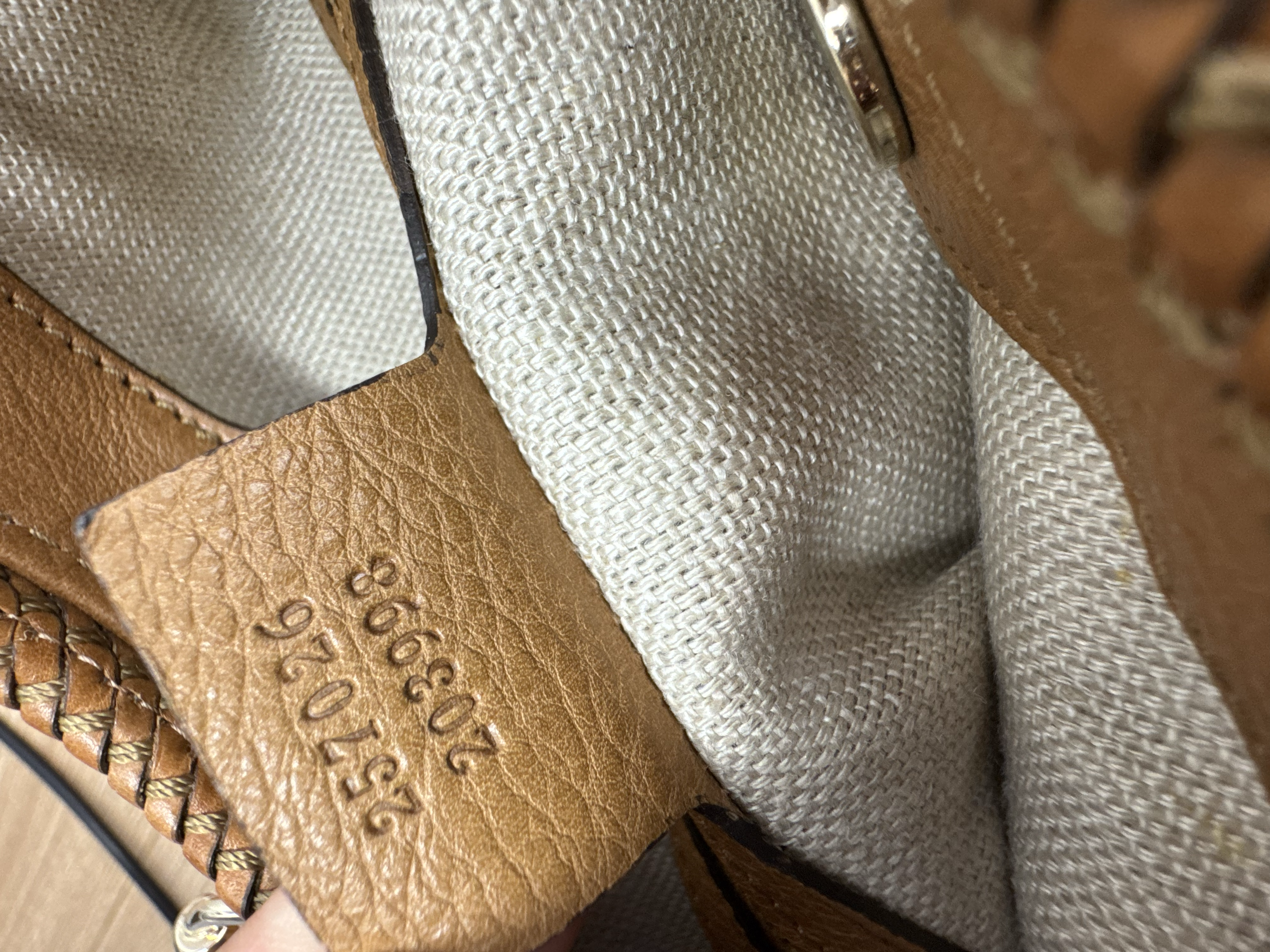 GUCCI LEATHER BROWN SHOULDER BAG