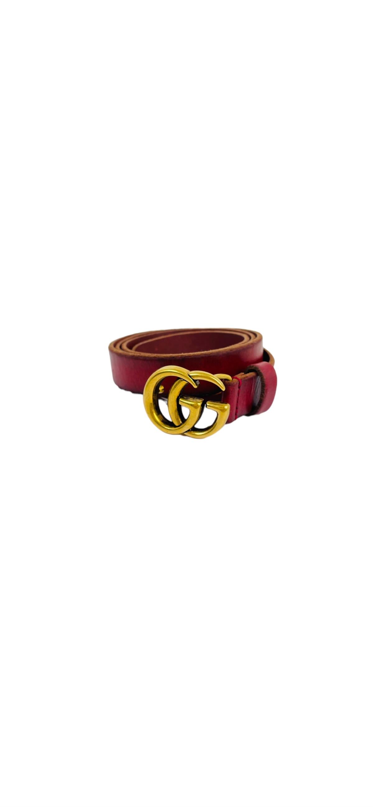 GUCCI LEATHER GG BELT