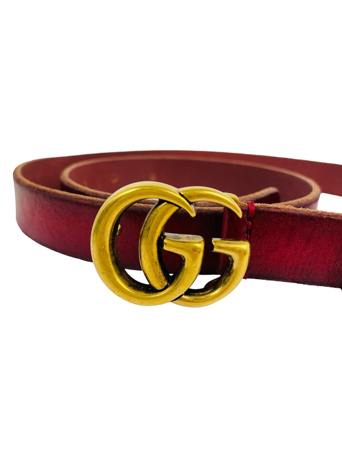GUCCI LEATHER GG BELT