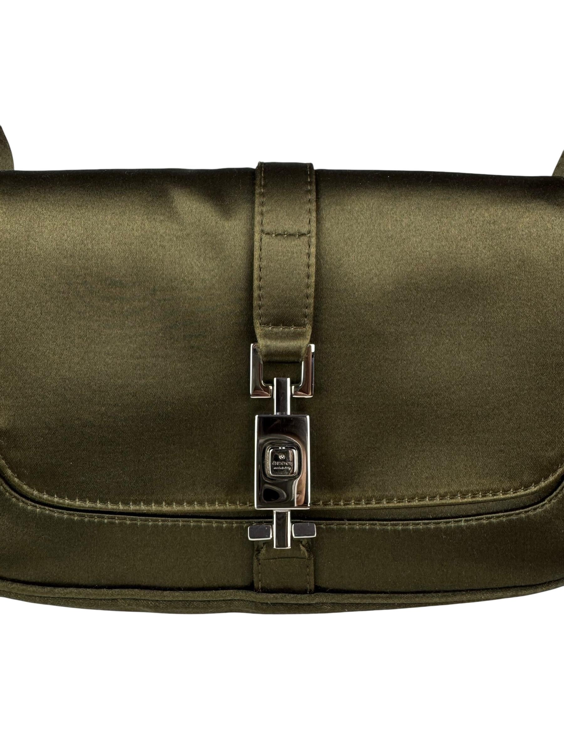 GUCCI MINI KHAKI SATIN BAG