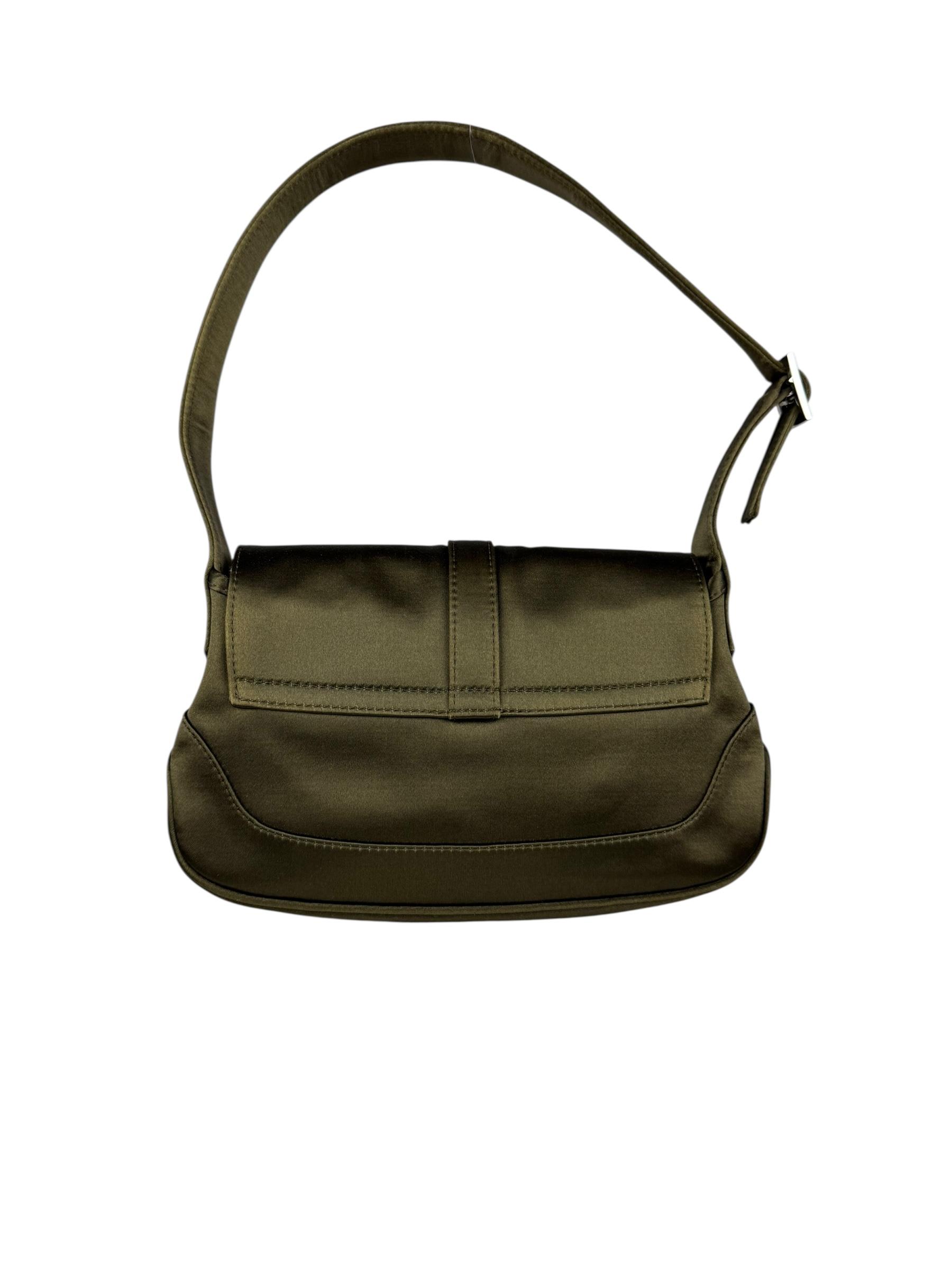 GUCCI MINI KHAKI SATIN BAG