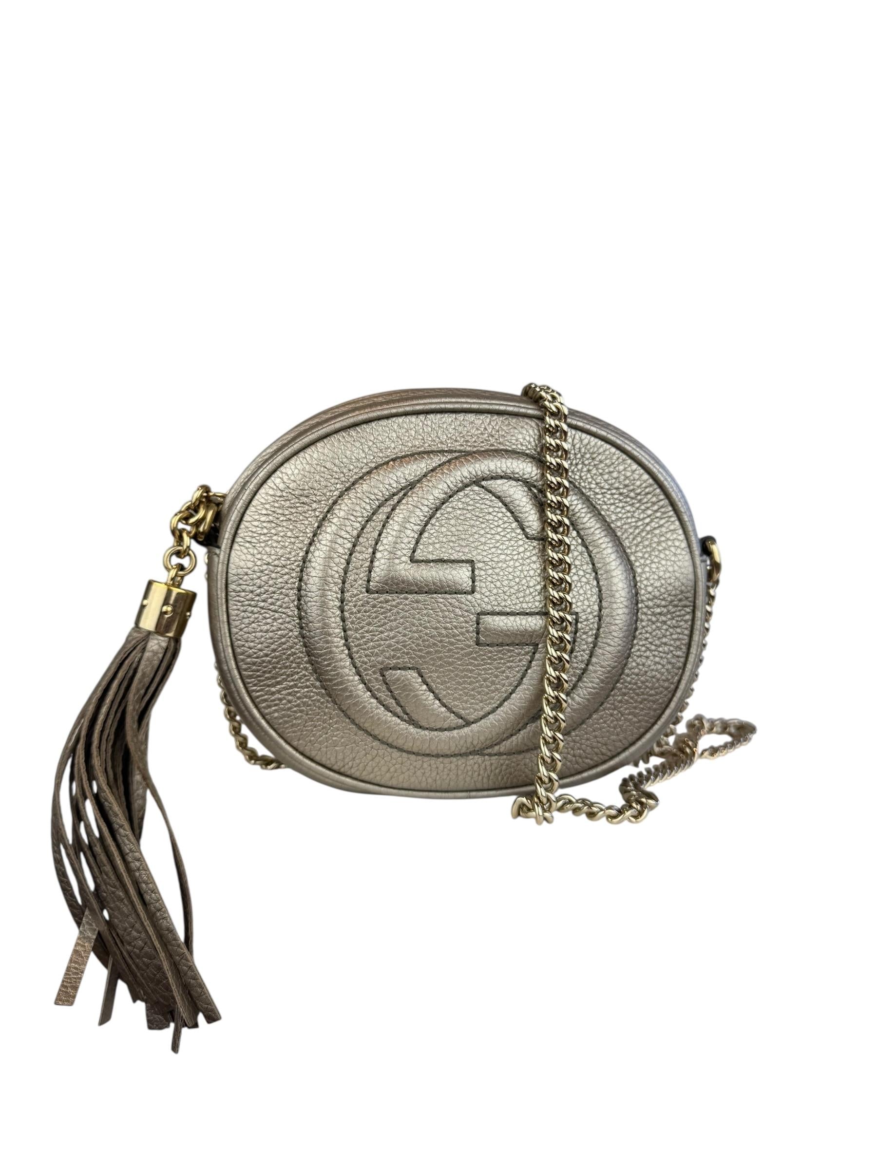 GUCCI MINI LEATHER SOHO CHAIN BAG