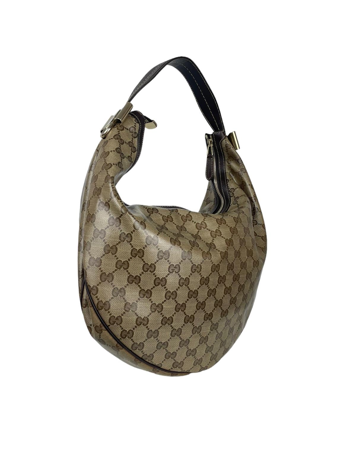 GUCCI MONOGRAM HALFMOON SHOULDER BAG