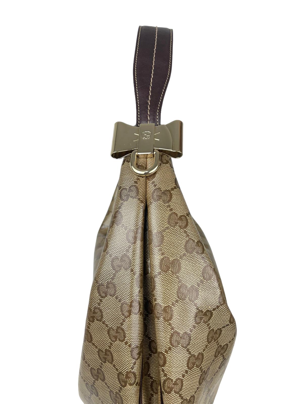GUCCI MONOGRAM HALFMOON SHOULDER BAG