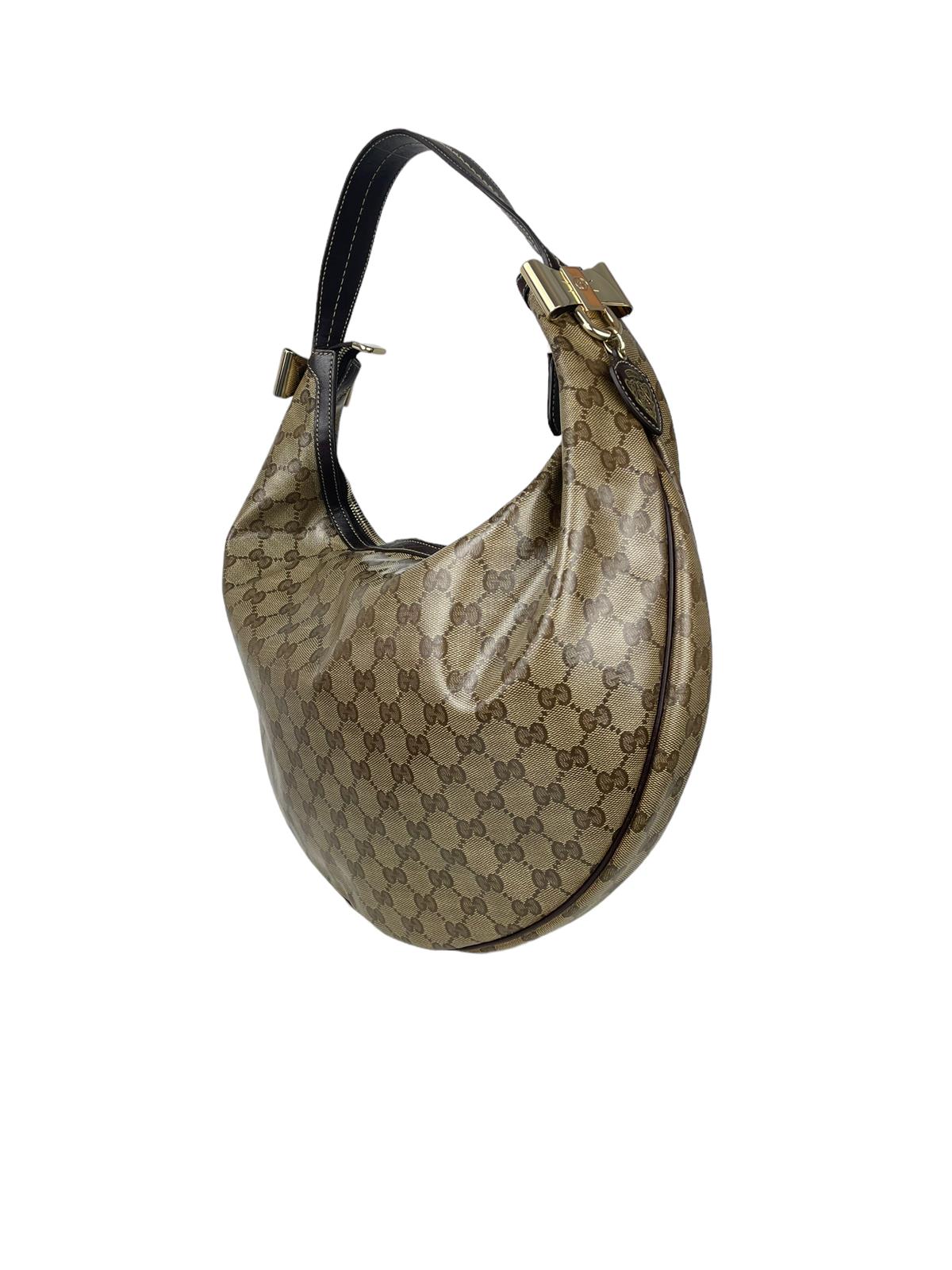 GUCCI MONOGRAM HALFMOON SHOULDER BAG