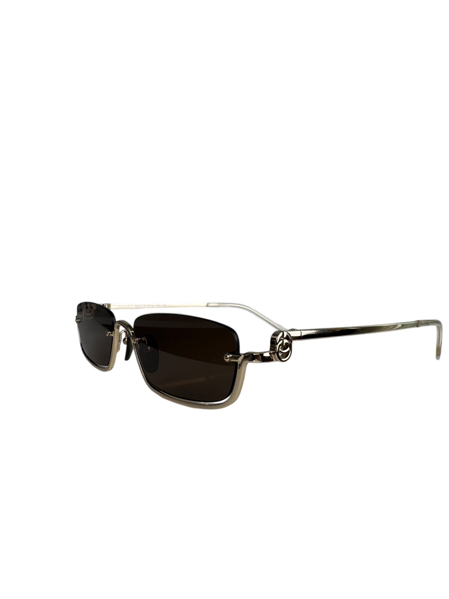 GUCCI RECTANGULAR FRAME SUNGLASSES