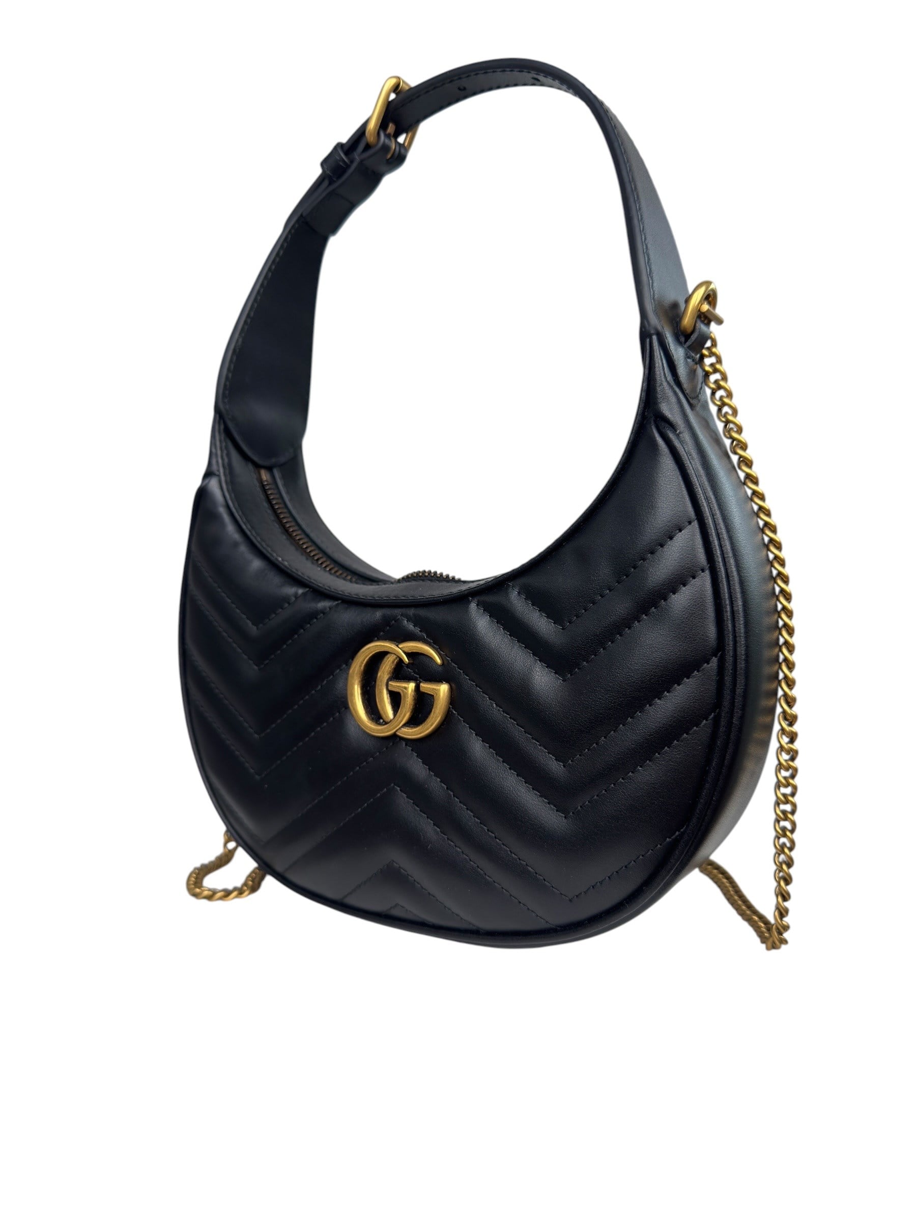 GUCCI SMALL MARMONT HALFMOON BAG