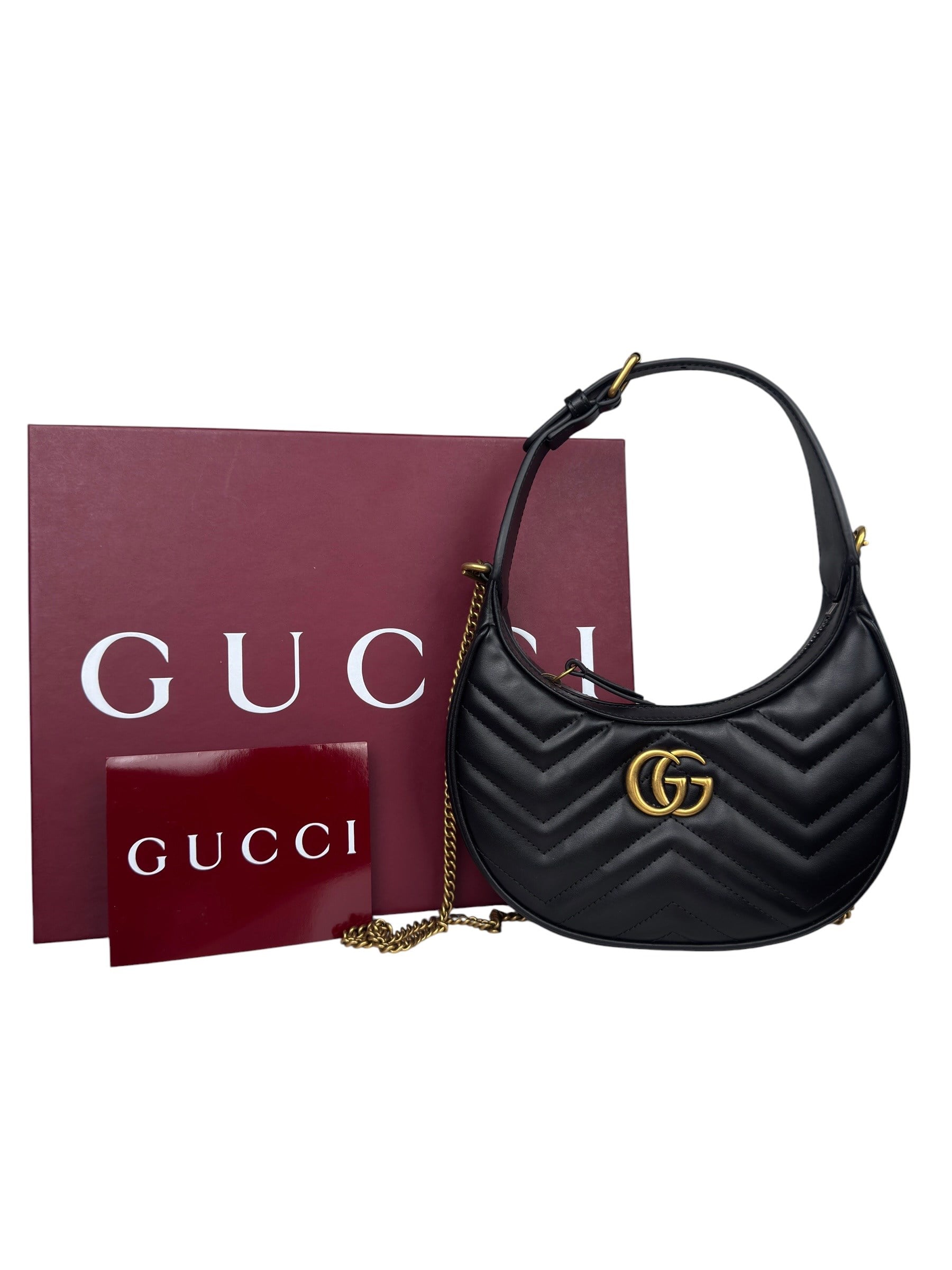 GUCCI SMALL MARMONT HALFMOON BAG