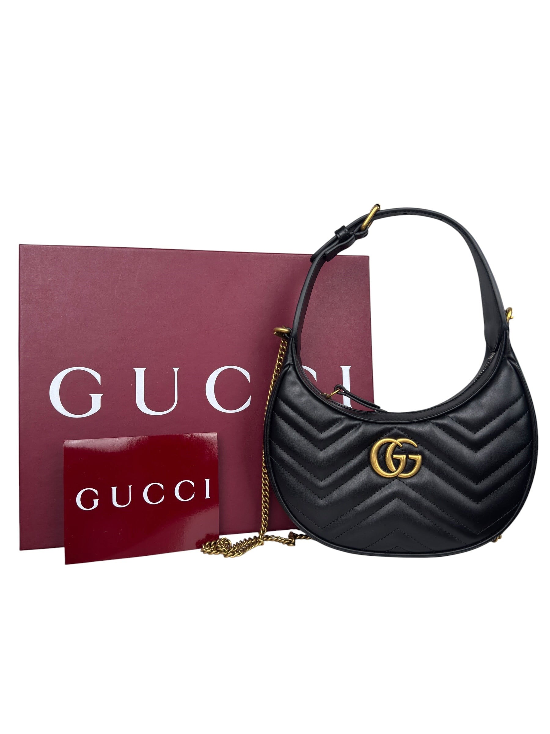 GUCCI SMALL MARMONT HALFMOON BAG
