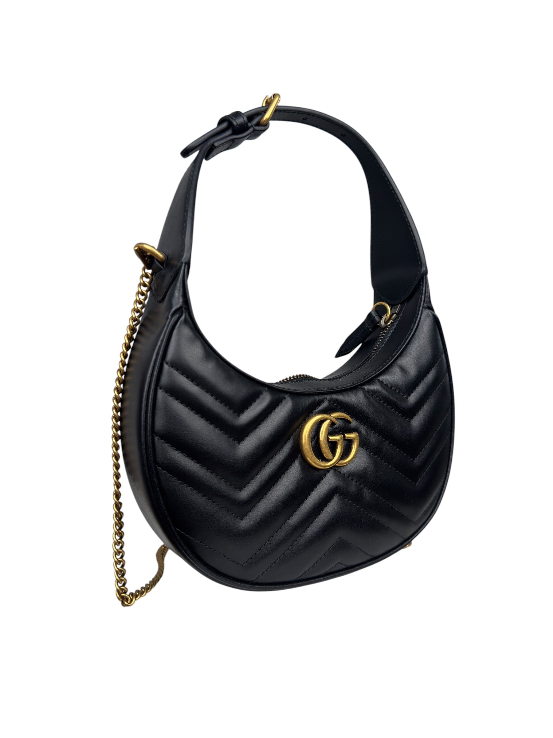 GUCCI SMALL MARMONT HALFMOON BAG