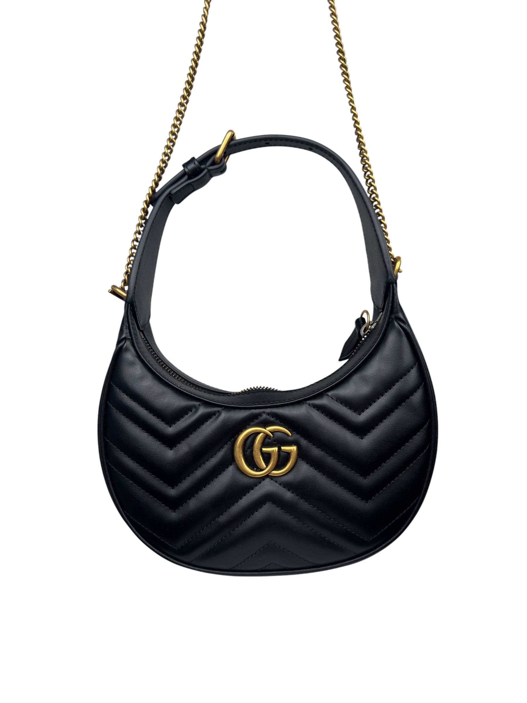 GUCCI SMALL MARMONT HALFMOON BAG