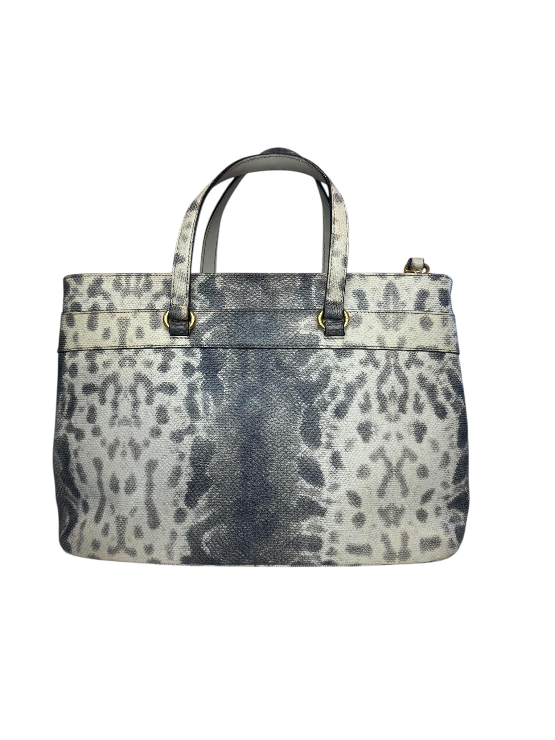 GUCCI SNAKESKIN HORSEBIT TOTE BAG